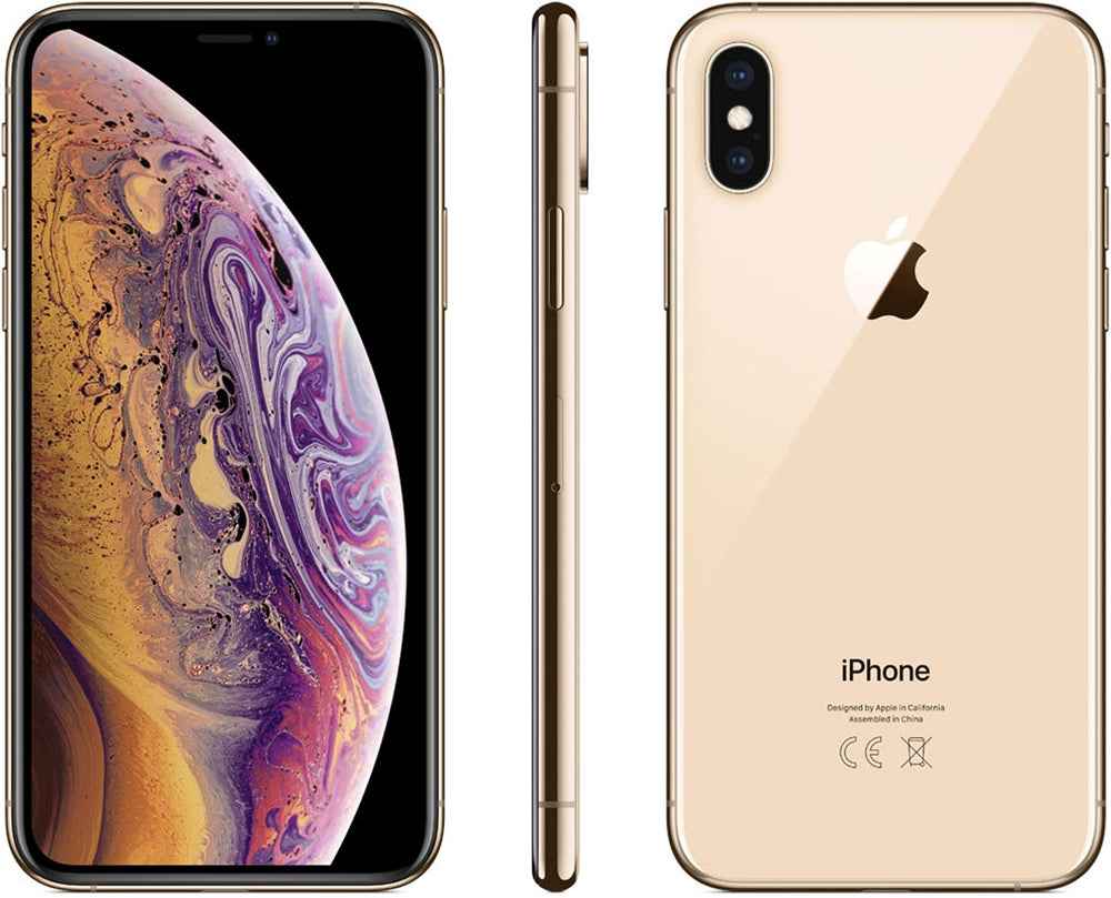 Refurbished Apple iPhone XS Max 64GB - Gold (Excellent Condition) | Unlocked Smartphone for Work, Travel & Daily Use