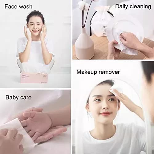 NYAMAH SALES Cotton Facial Cleansing Wipes - Gentle Makeup Remover & Face Wash Tissues for Men & Women (20 Count) - Perfect for Travel, Gym, and Daily Skincare Routine