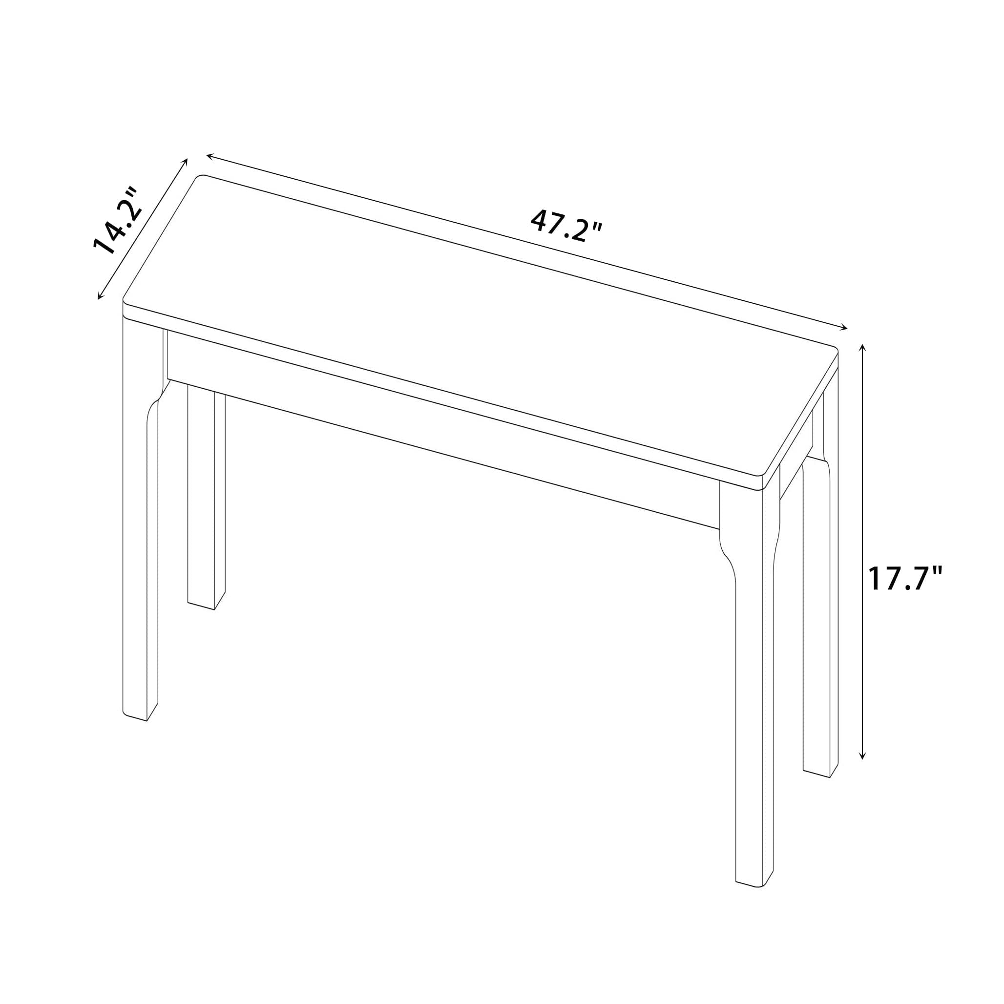 White Wooden Bench for Bed End, Living Room, Kitchen & Dining - Multi-Purpose Entryway Seat, Bedroom Chair & Stylish Home Decor