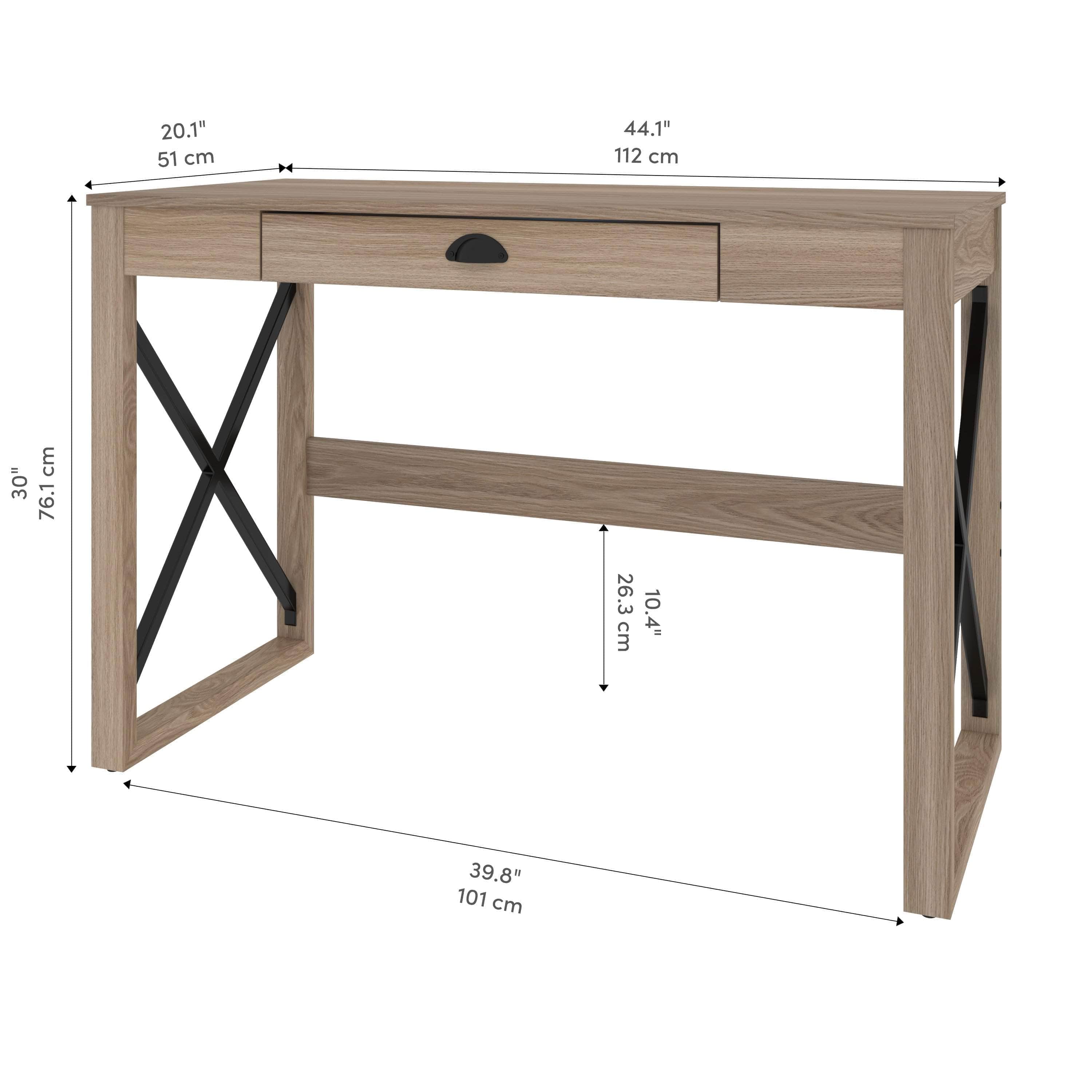 Talita 45W Small Desk - Compact Workspace Solution in 2 Colors | Perfect for Home Office, Dorm Room & Small Spaces