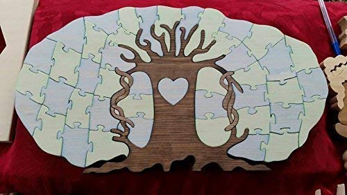 Personalized Wedding Tree Puzzle & Guest Book - Unique Keepsake for Couples, Bridal Shower & Anniversary Gifts - Perfect for Wedding Reception, Home Décor & Memory Preservation
