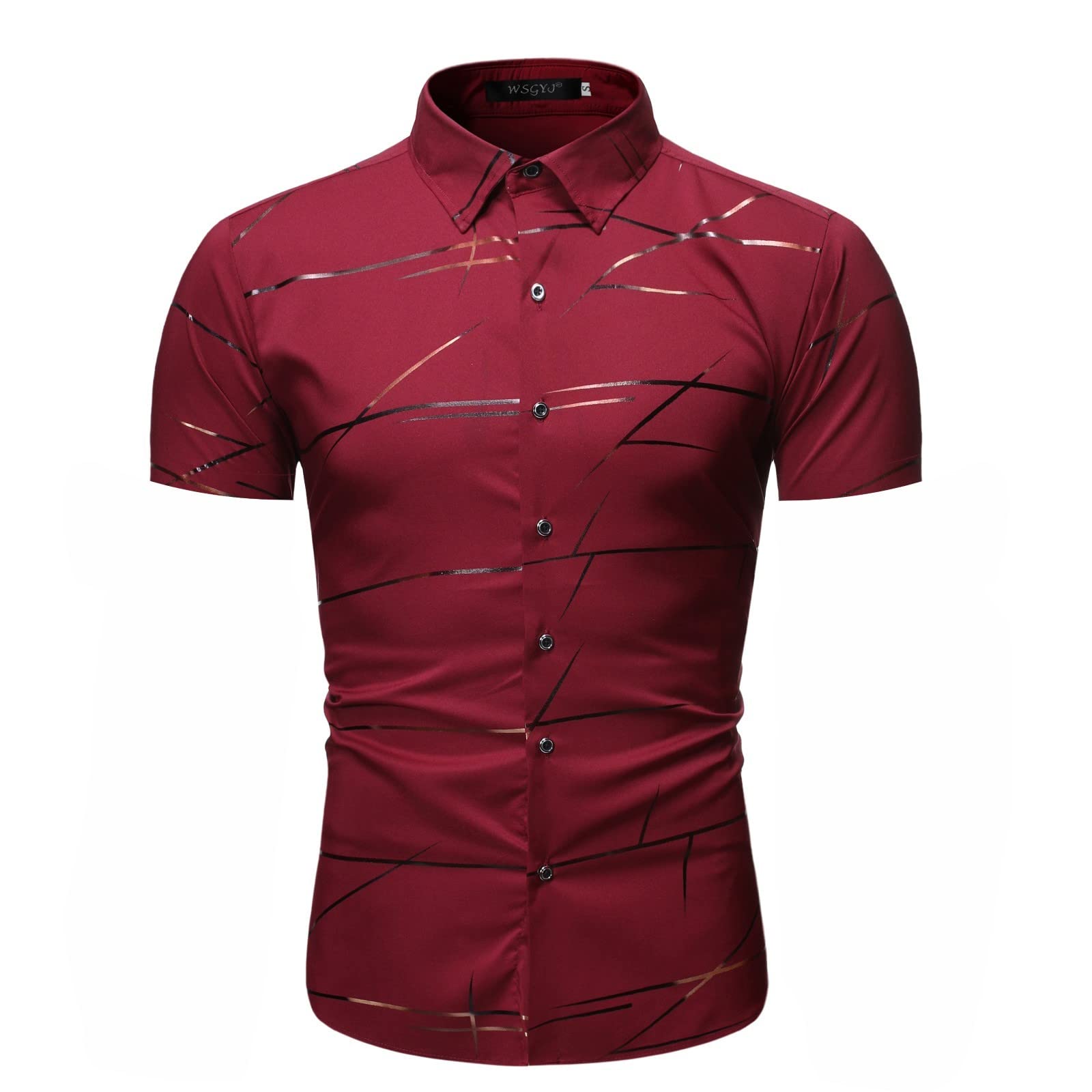 Men's Casual Summer Shirt - Striped Lapel Single Breasted Top for Spring & Summer - Perfect for Beach, Outdoor & Vacation Wear
