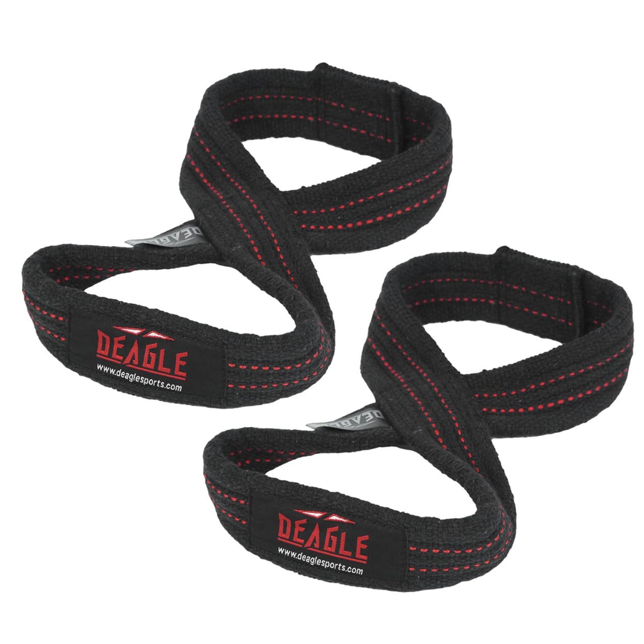 Premium Deadlift Figure 8 Lifting Straps - Heavy Duty Powerlifting Wrist Wraps for Weightlifting, Strongman & CrossFit Training - Ideal for Barbell, Dumbbell & Gym Workouts
