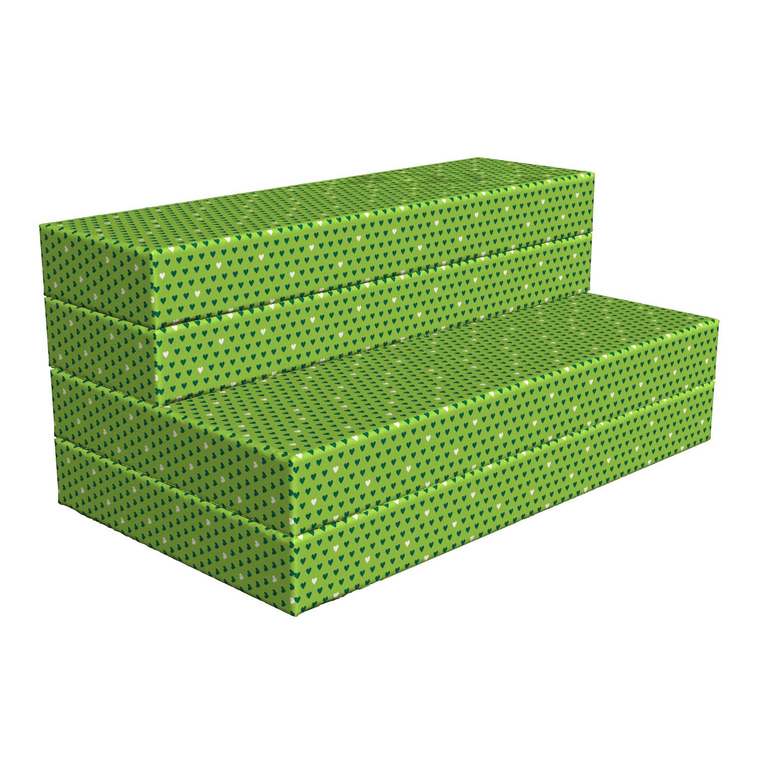 Ambesonne Foldable Mattress with Fun Small Hearts Design - 78.7