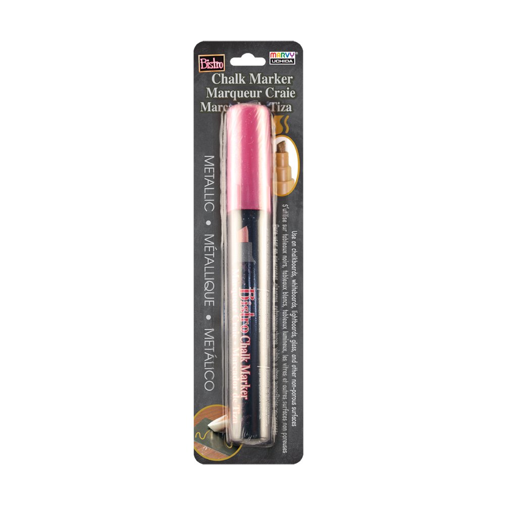 UCHIDA Red Metallic Bistro Chalk Marker - Premium Dry Erase Marker for Glass, Chalkboards & Windows - Ideal for Restaurants, Cafes, Retail Signs & Home Decor