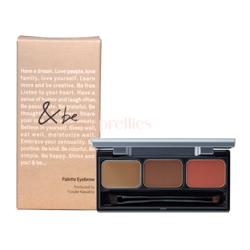 &be Palette Eyebrow in Red Brown - 3g Natural Eyebrow Powder for Perfect Brows | Everyday Makeup & Professional Styling