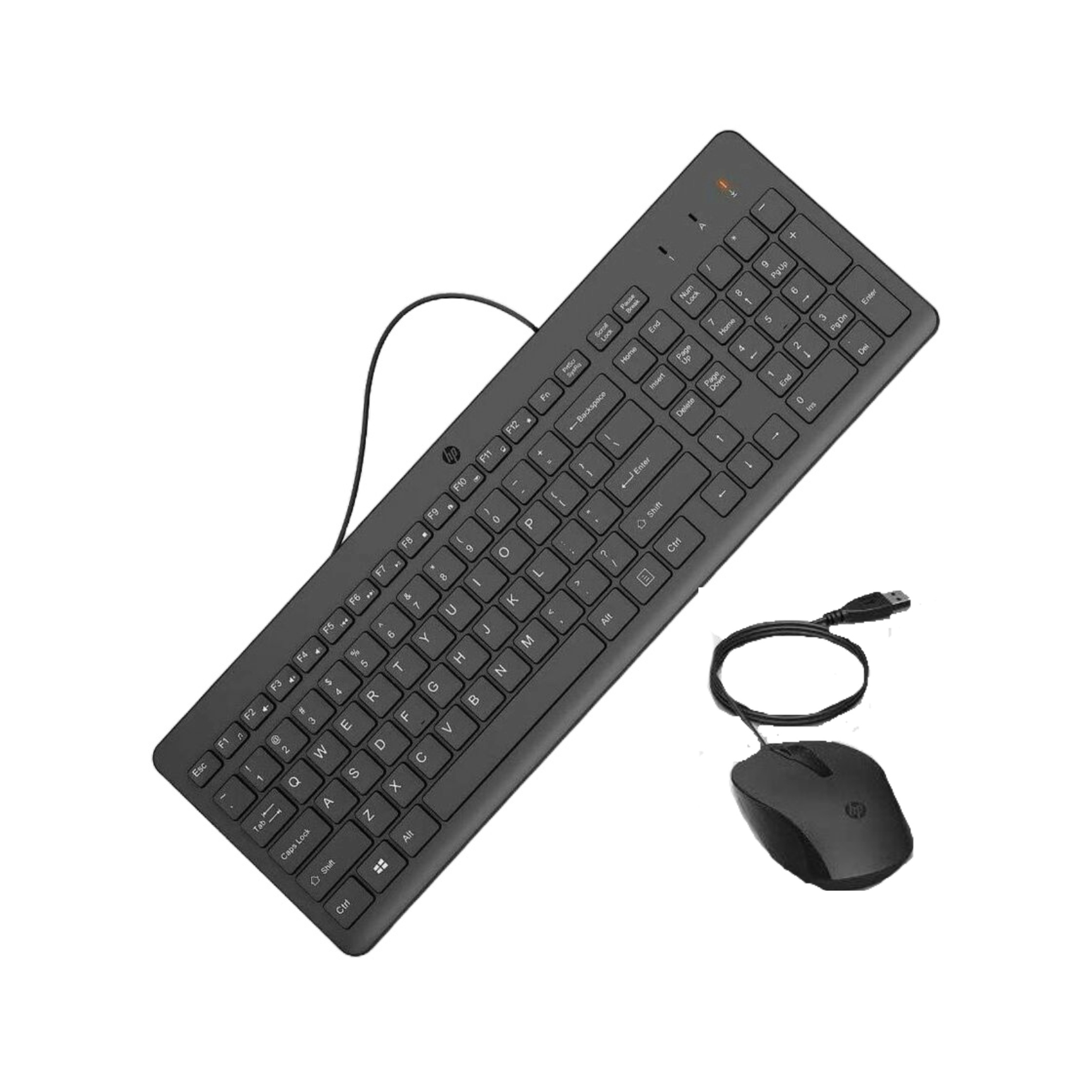HP 150 Wired USB Mouse and Keyboard Combo Set - Ergonomic Desktop Computer Accessories for Office, Gaming, and Home Use