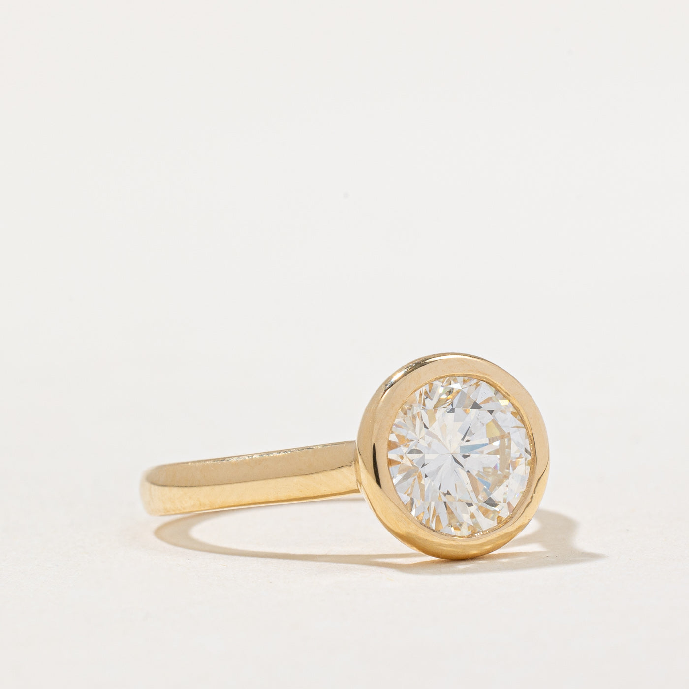 GIA Certified 1.60ct VS2 H Diamond Engagement Ring - Bezel Set for Secure Sparkle | Size 5.75 | Perfect for Proposals, Anniversaries & Special Occasions