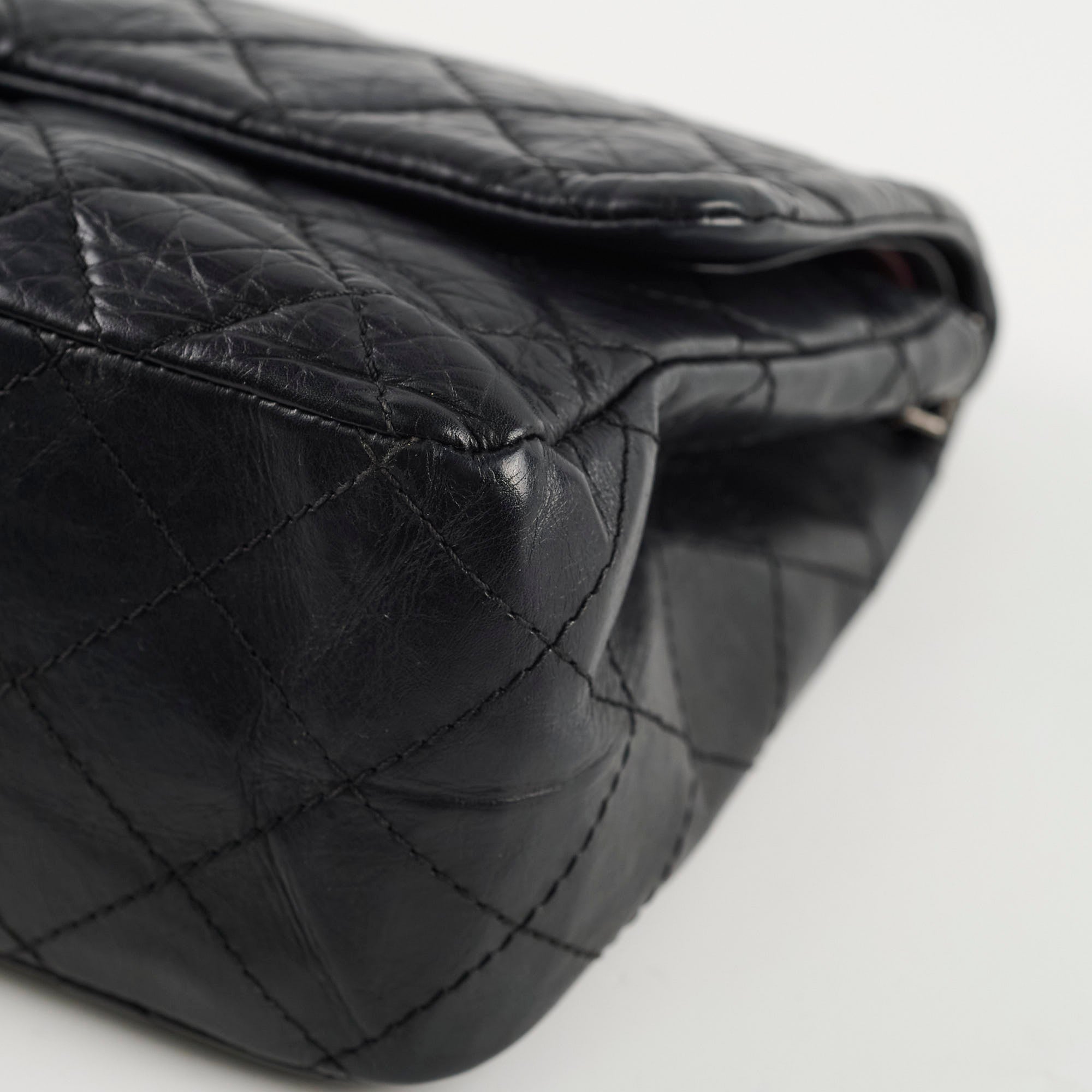 Chanel Reissue 2.55 Large (227 Size) Black Calfskin Bag with Ruthenium Hardware - Luxury Shoulder Bag for Women, Perfect for Work, Evening Events & Special Occasions