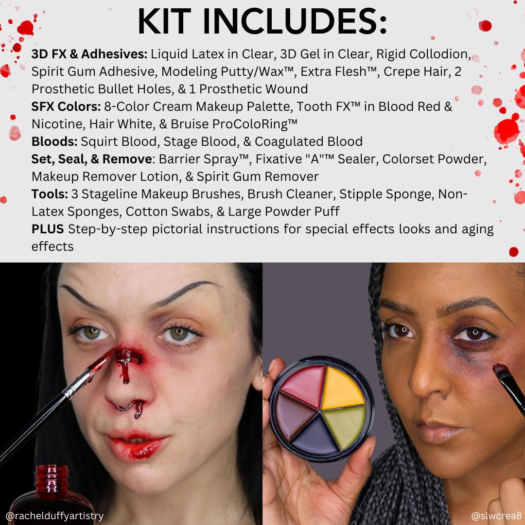 Mehron Makeup Special FX All-Pro Makeup Kit - Complete Professional Stage Makeup Set for Theatre, Halloween & Cosplay | Special Effects Makeup for Costume Parties, Film Productions & SFX Artists