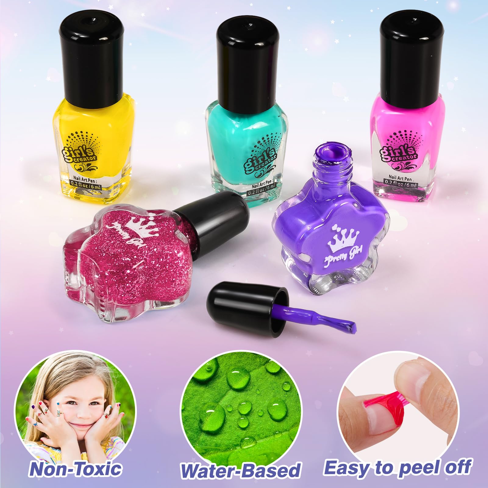 Kids Foot Spa & Nail Care Kit - Girls Manicure Pedicure Set with Massage Soak Tub & Nail Dryer | Perfect for Spa Day, Birthday & Christmas Gifts for Girls Ages 5-12 | Fun Salon Pretend Play & Relaxation at Home