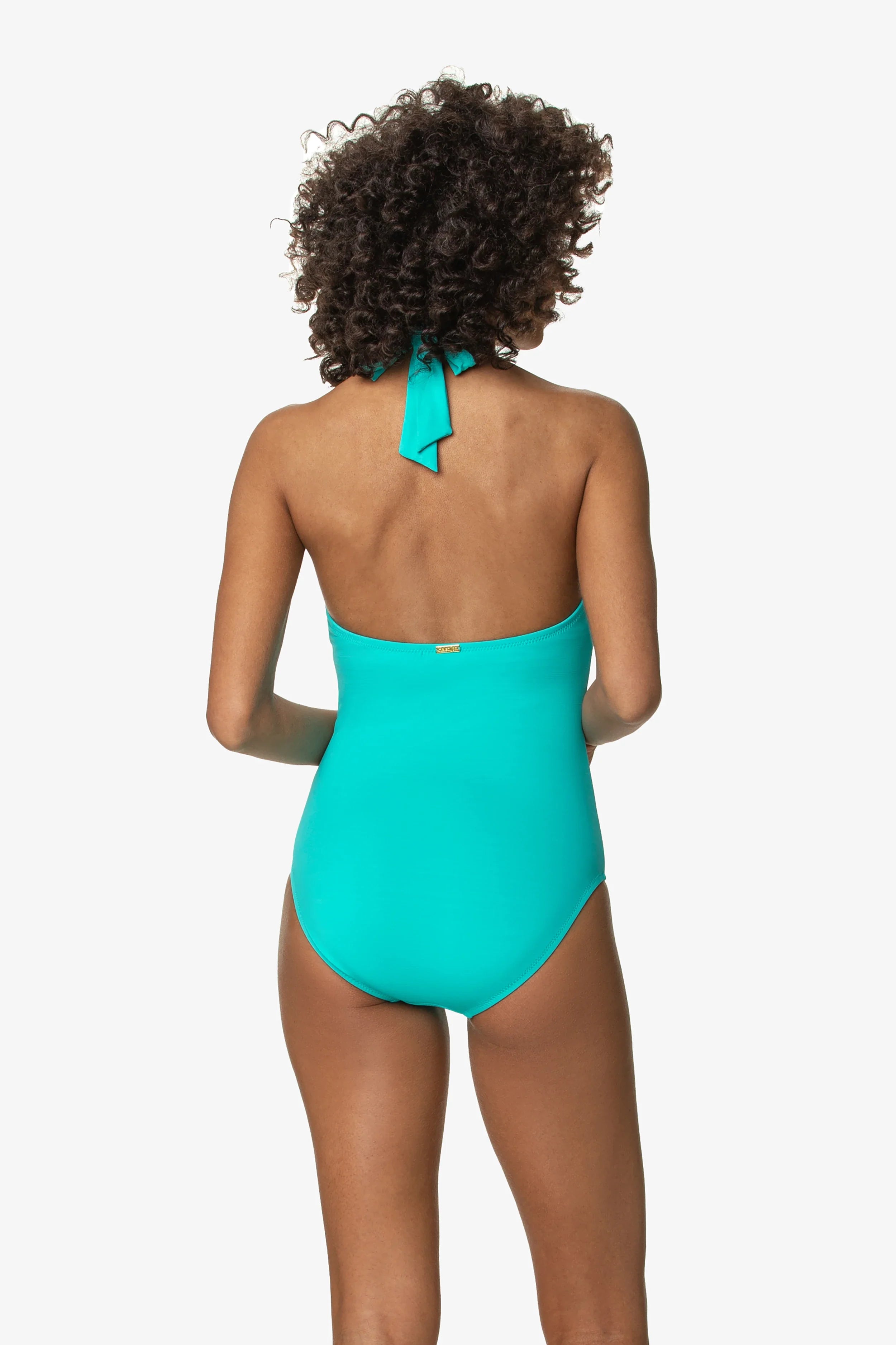 Plunge Tortoise One Piece Swimsuit | Textured Seafoam Aqua Bathing Suit for Women - Perfect for Beach Vacations, Pool Parties & Summer Getaways
