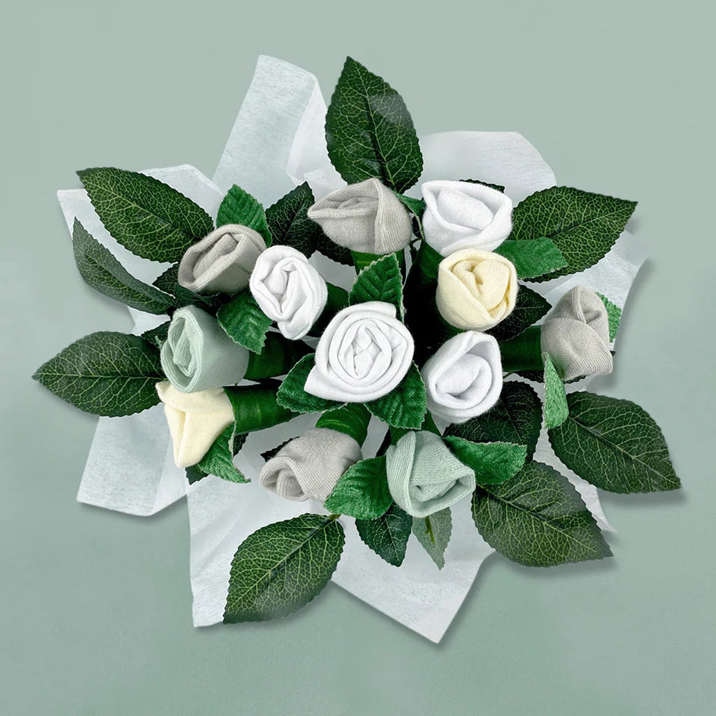 Lamb & Bouquet Welcome Baby Box - Newborn Gift Set with Plush Toy & Floral Arrangement | Perfect for Baby Showers, Christenings & Nursery Decor | SKU: LBG1032