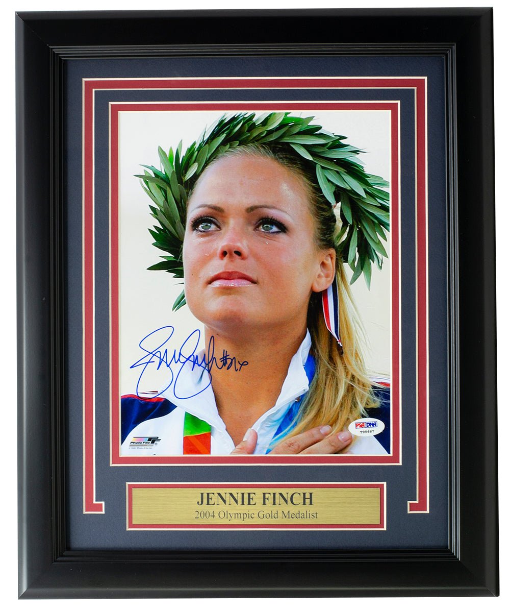 Jennie Finch Autographed USA Softball 8x10 Photo with PSA/DNA Certification - Perfect for Sports Memorabilia Collectors and Softball Fans Display