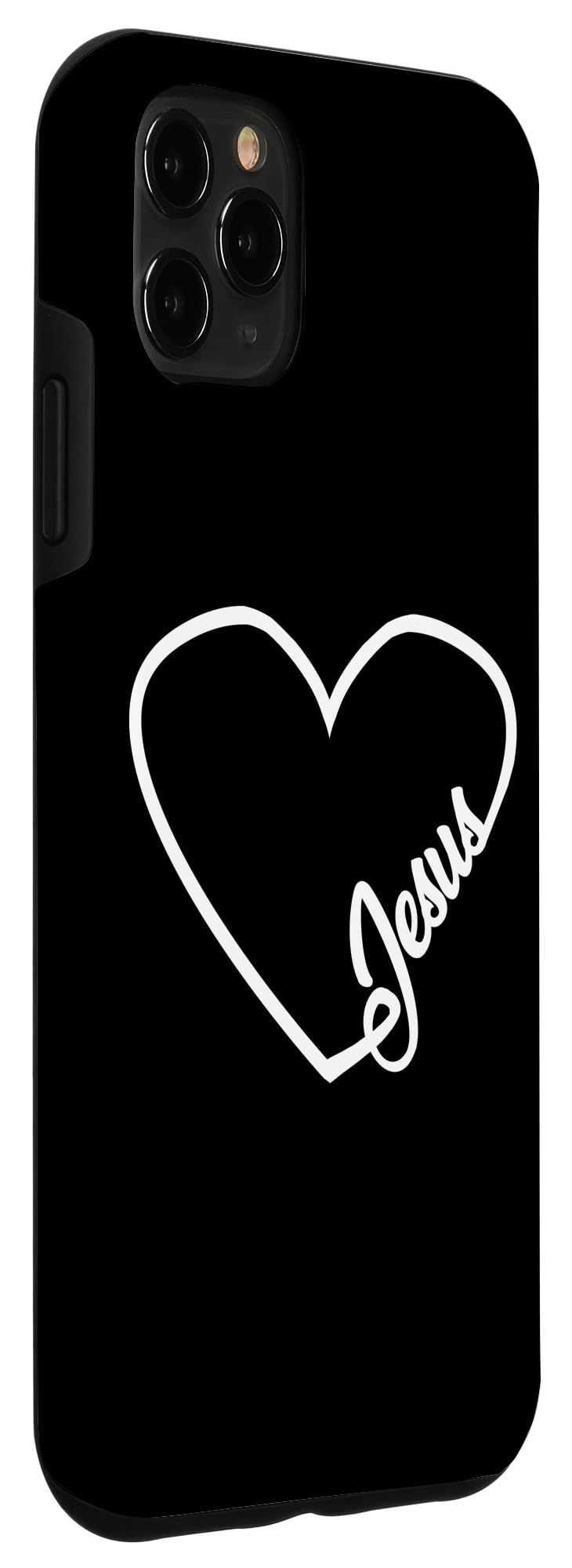 iPhone 11 Pro Max Christian Phone Case with Jesus Letters Heart Design - Religious Gift for Believers - Perfect for Church, Bible Study & Daily Faith Inspiration
