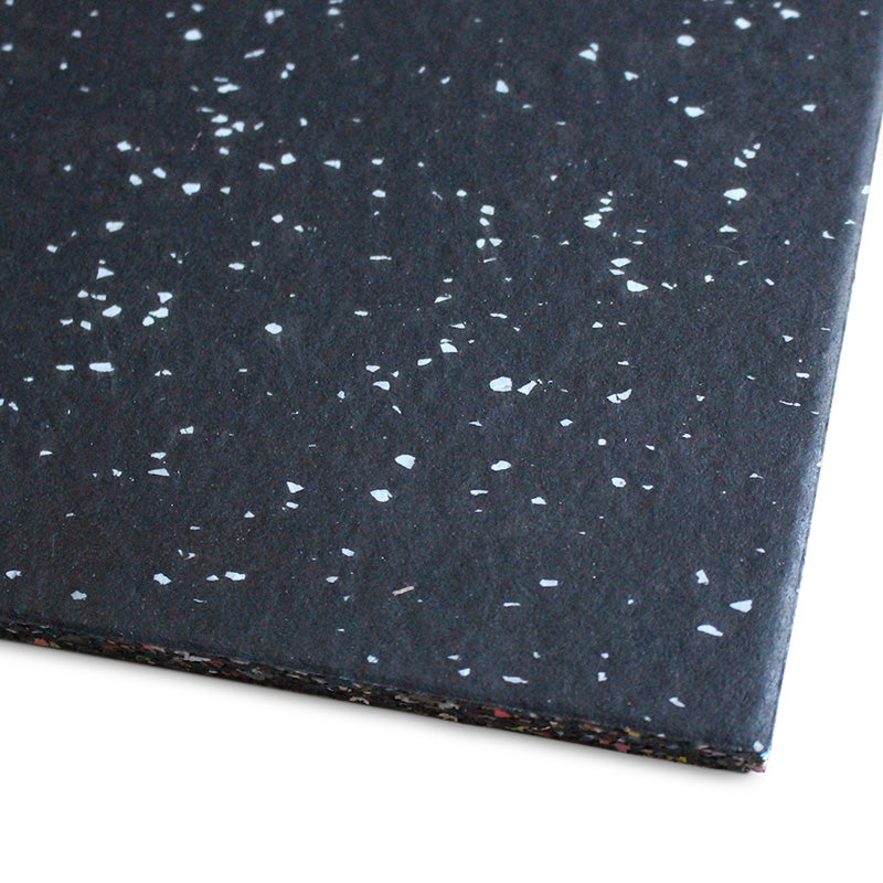 Premium EPDM Rubber Gym Flooring Tiles with Grey Fleck - Durable & Shock-Absorbent Exercise Mats for Home Gym, Garage Workouts & Fitness Studios