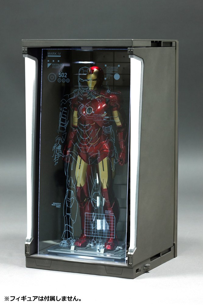 Hot Toys Iron Man 2 Movie Masterpiece 1/6 Scale Hall of Armor Diorama Figure with 7 Stickers - Japan Import - Perfect for Marvel Collectors & Home Display