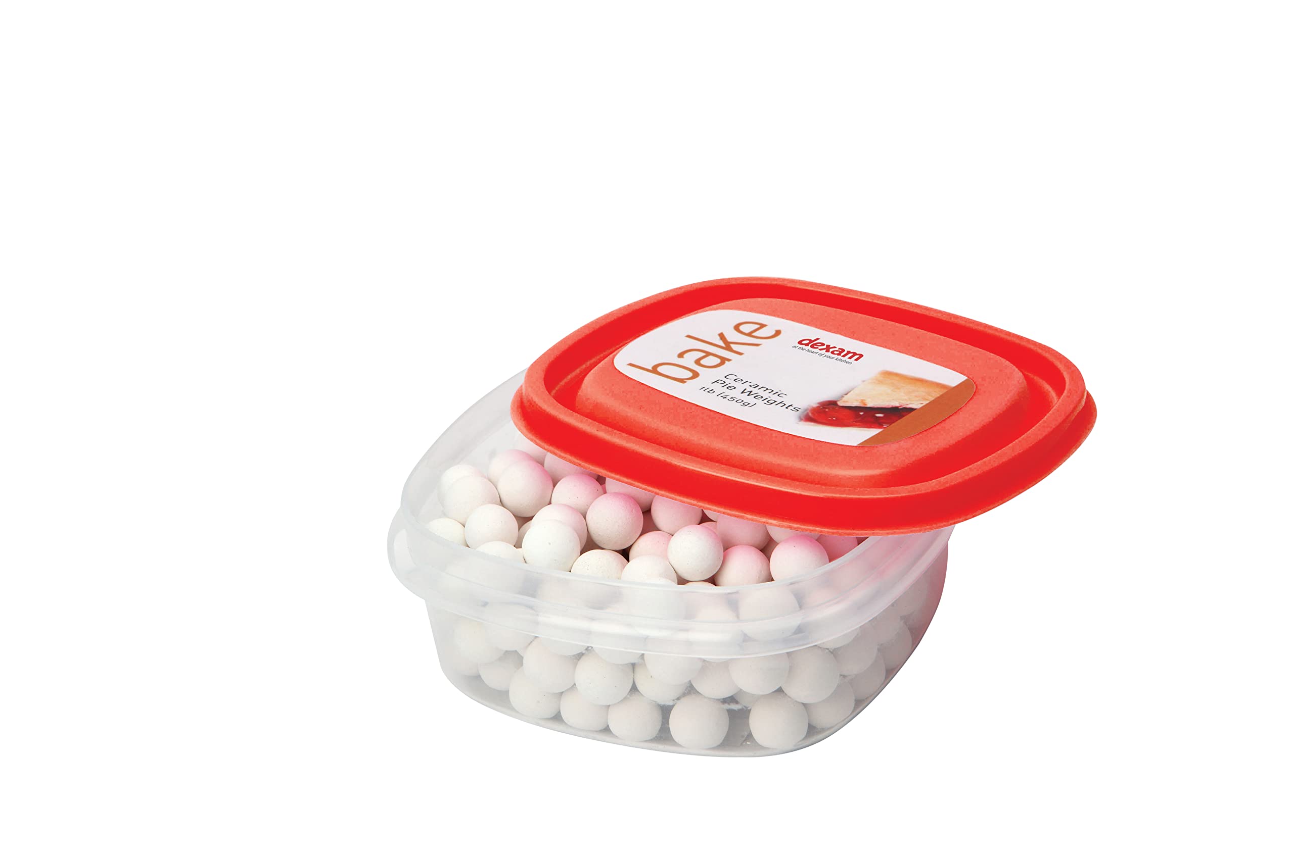 Dexam 1 lb (450g) Ceramic Pie Weights with Reusable Container - Perfect for Blind Baking Pies, Tarts & Pastry Crusts
