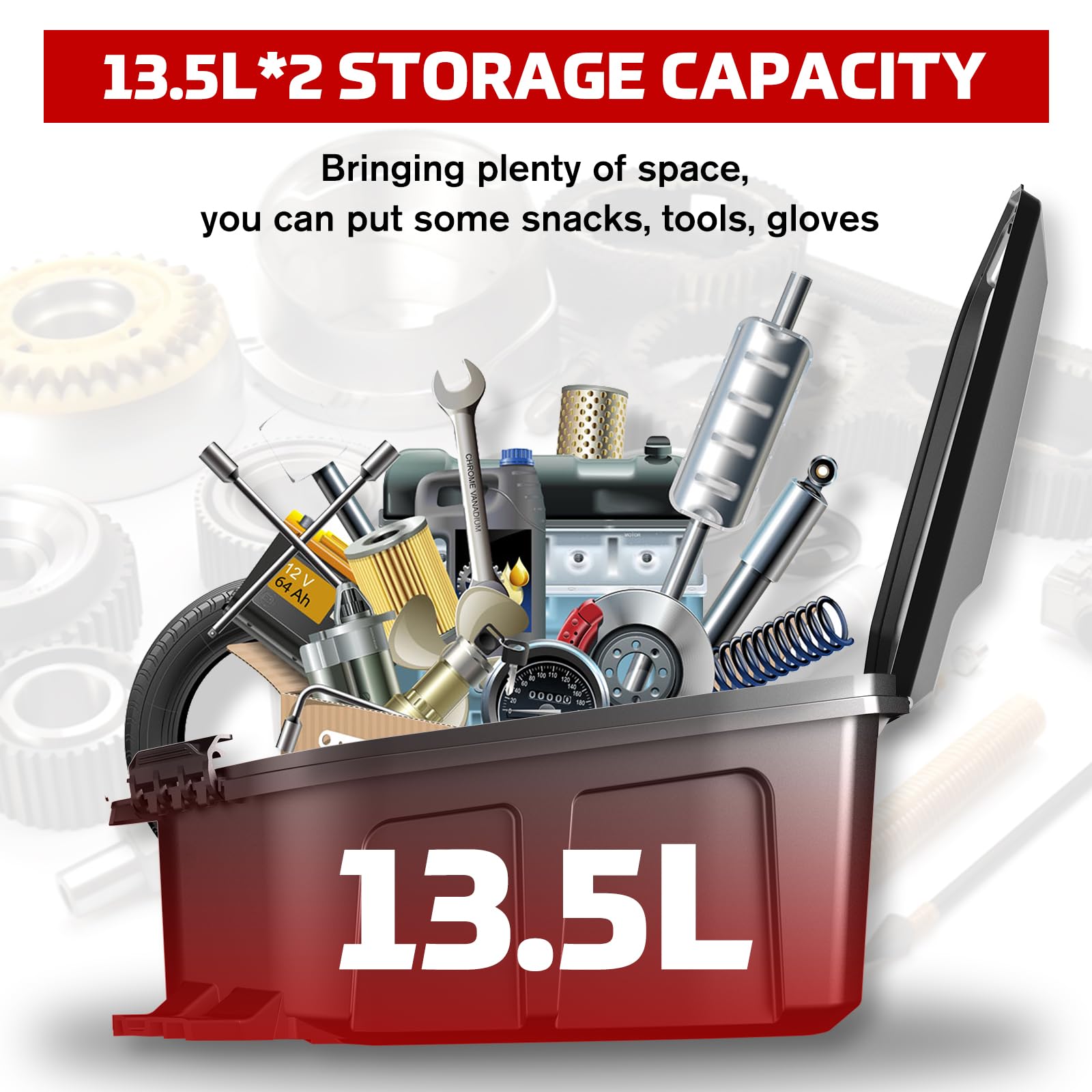 2024-2025 Can-Am Maverick R/X/XRS Rear Side Cargo Storage Boxes - 13.5L LinQ Bed Removable Storage Bin (2-Pack) - Replacement for #715007372 - Perfect for Off-Road Gear Organization & UTV Accessories Storage