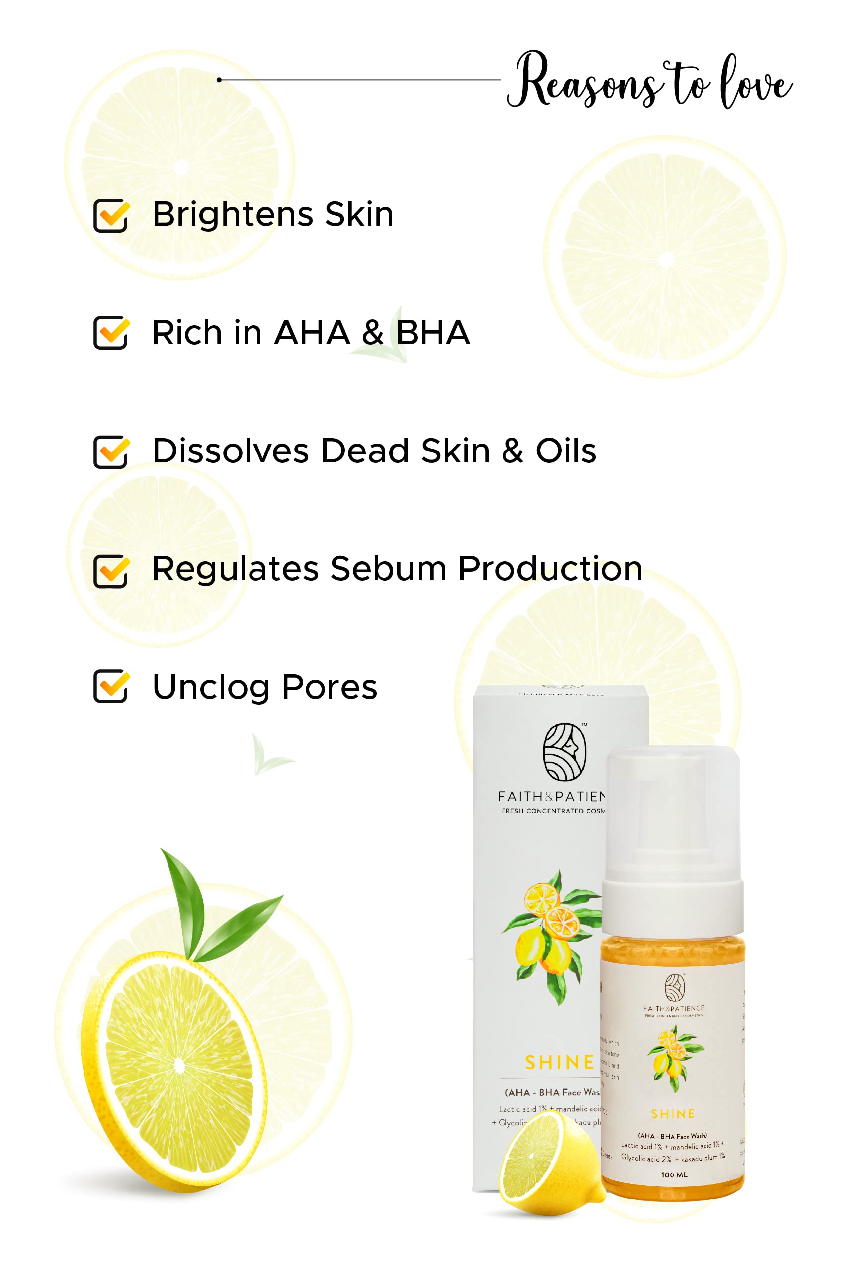 Shine Foaming Face Wash - Gentle Cleanser for Oily & Acne-Prone Skin | Deep Pore Cleansing & Oil Control | Perfect for Morning & Night Skincare Routine