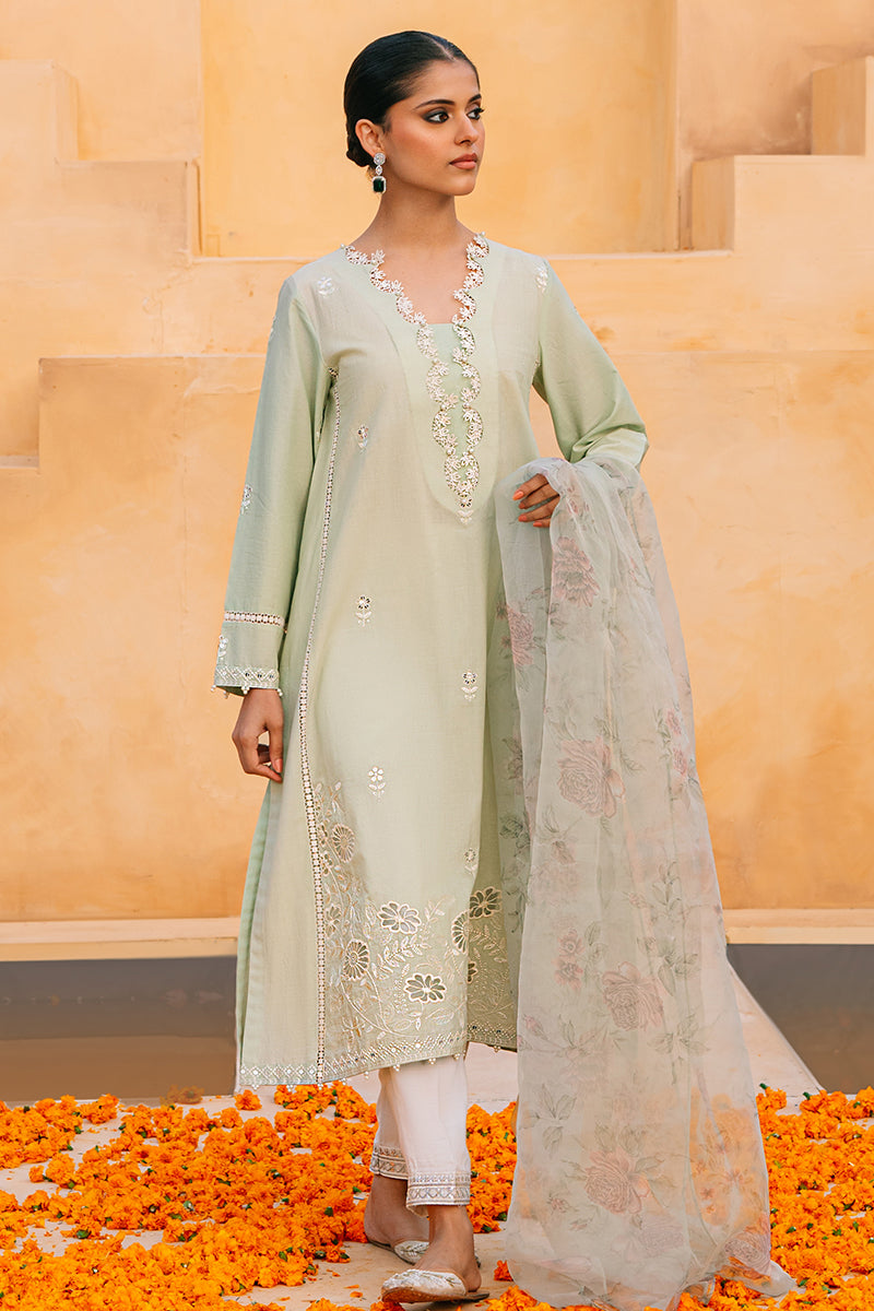Autumn Hue 2-Piece Set - Stylish Shirt & Dupatta for Women | Perfect for Fall Fashion, Ethnic Wear & Special Occasions