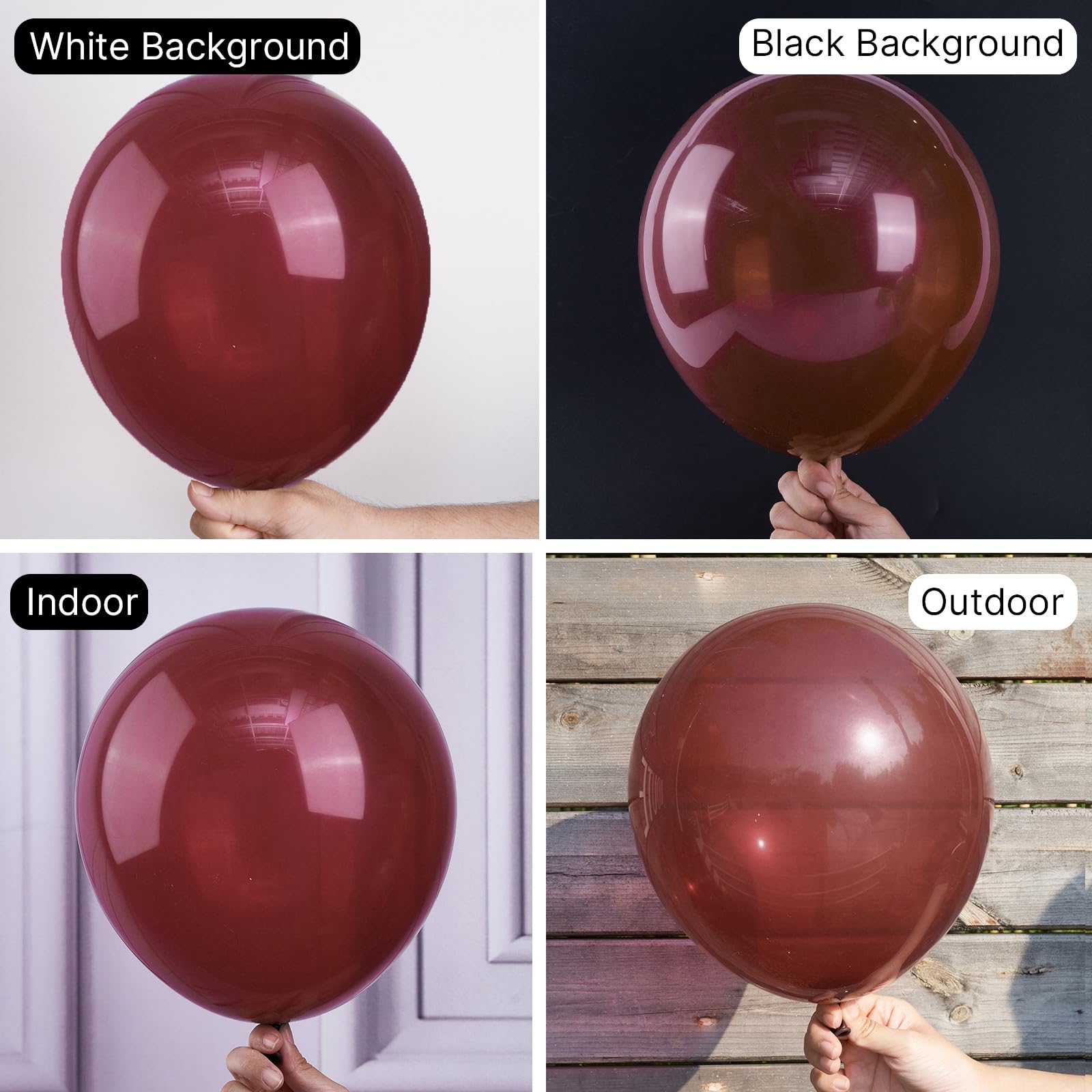 85-Pack Burgundy Balloons for Party Decorations - 18