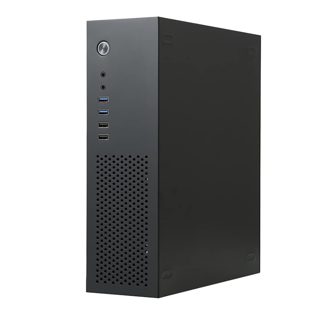 SKTC A10 Mini ITX HTPC Case - Compact 1U 7.3L Small Form Factor Computer Chassis for Micro ATX 24x24 Motherboard | Perfect for Home Theater PC, Office Workstation & Space-Saving Desktop Builds
