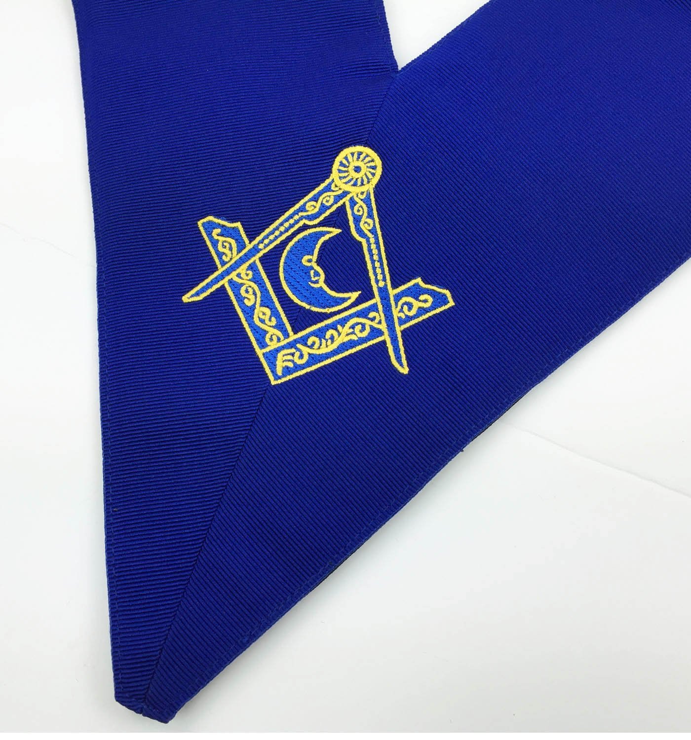 Masonic Blue Lodge Officers Collar Set of 12 - Machine Embroidered Freemason Regalia MS025 for Lodge Meetings & Ceremonies