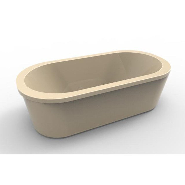 Modern Acrylic Freestanding Bathtub - 66 x 32 x 24 Inch Oval Bone White Air Tub | Luxury Bathroom Upgrade for Spa-Like Relaxation