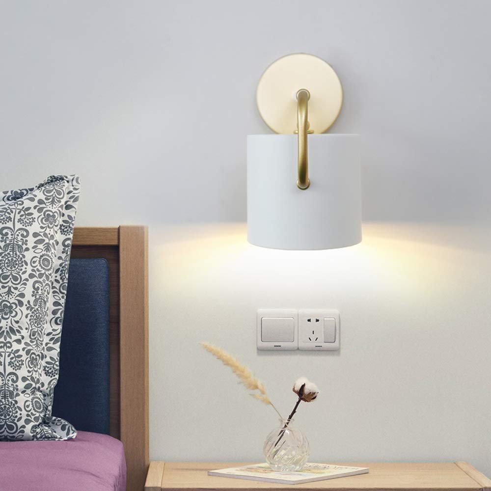 Modern Minimalist Wall Sconce Light - E27 Screw Base Wall Mounted Lamp for Bedroom, Study, Hallway & Staircase - Decorative Lighting Fixture for Home, Hotel & Leisure Spaces - Perfect for Reading & Ambient Illumination