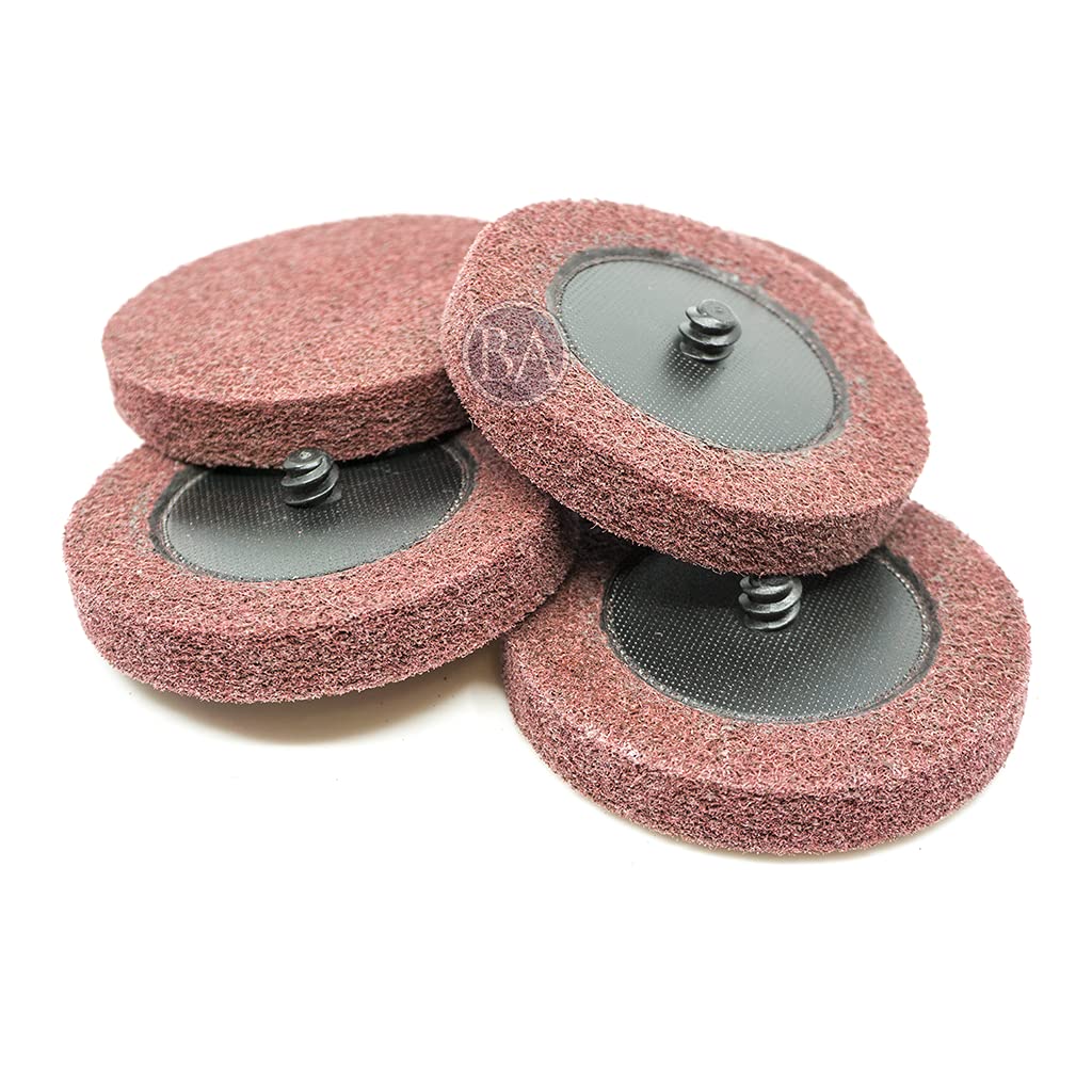 Benchmark Abrasives 3 Inch Sanding Discs - 5 Pack Quick Change Aluminum Oxide Surface Preparation Wheels for Drill & Die Grinder, Paint Stripper & Polishing (Maroon, Fine Grit) - Perfect for Woodworking, Metal Finishing & DIY Home Projects
