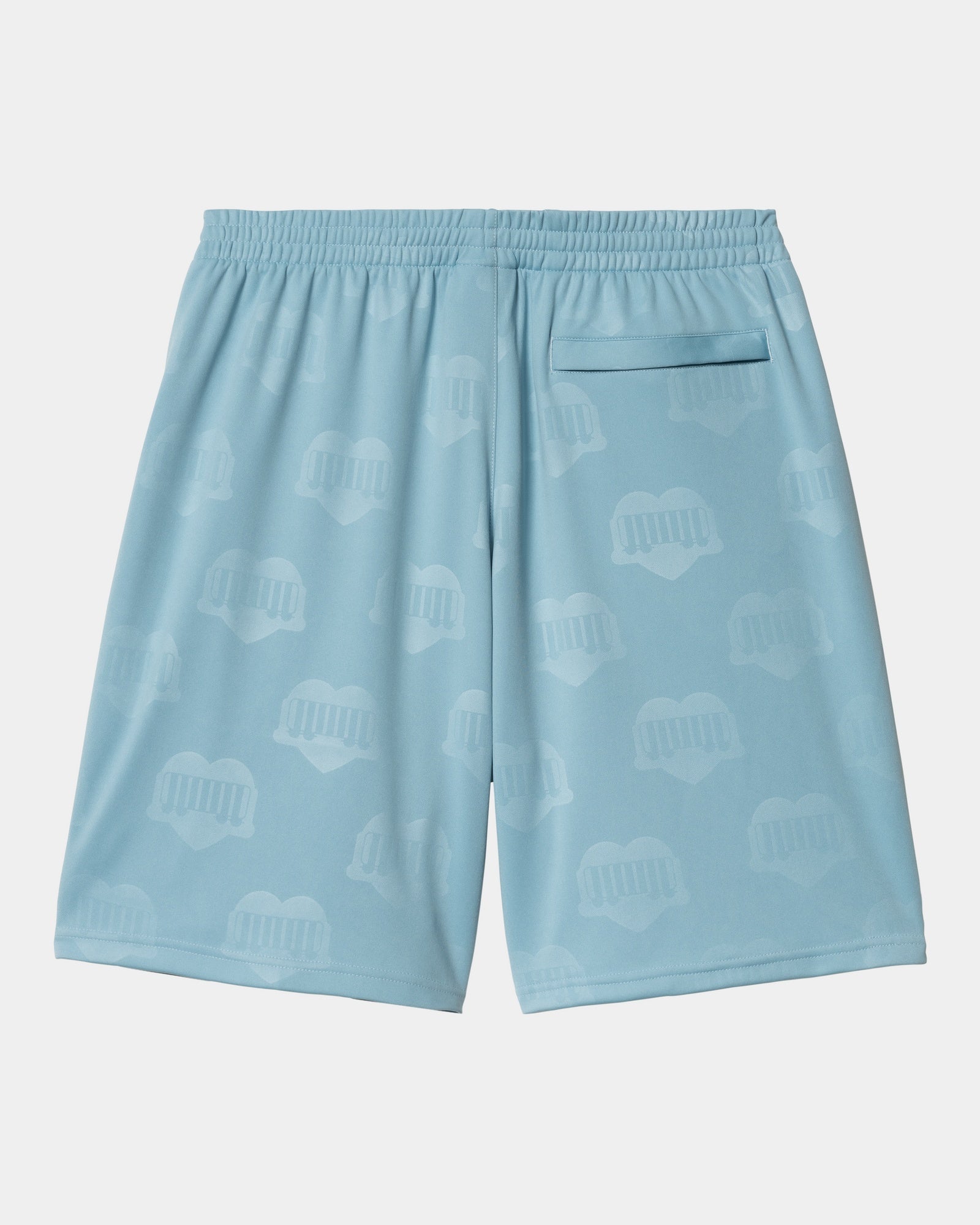 Hartt's Football Shorts for Men - Bluebird Heart Train Jacquard Athletic Shorts | Comfortable & Breathable for Training, Running, and Soccer Games