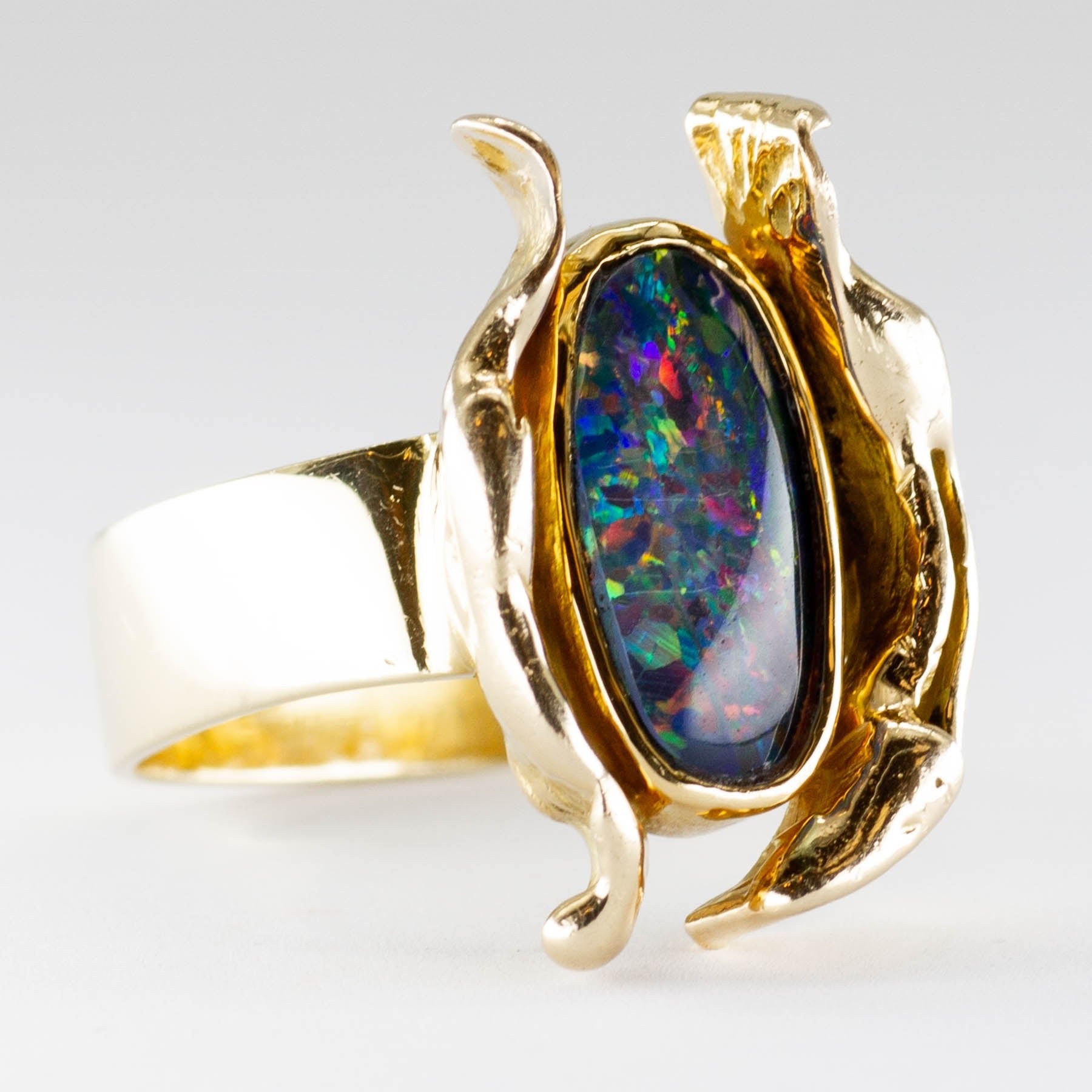 Cavelti Opal Triplet Ring - Size 6.5 | Genuine Opal Jewelry for Women | Perfect for Weddings, Anniversaries & Special Occasions