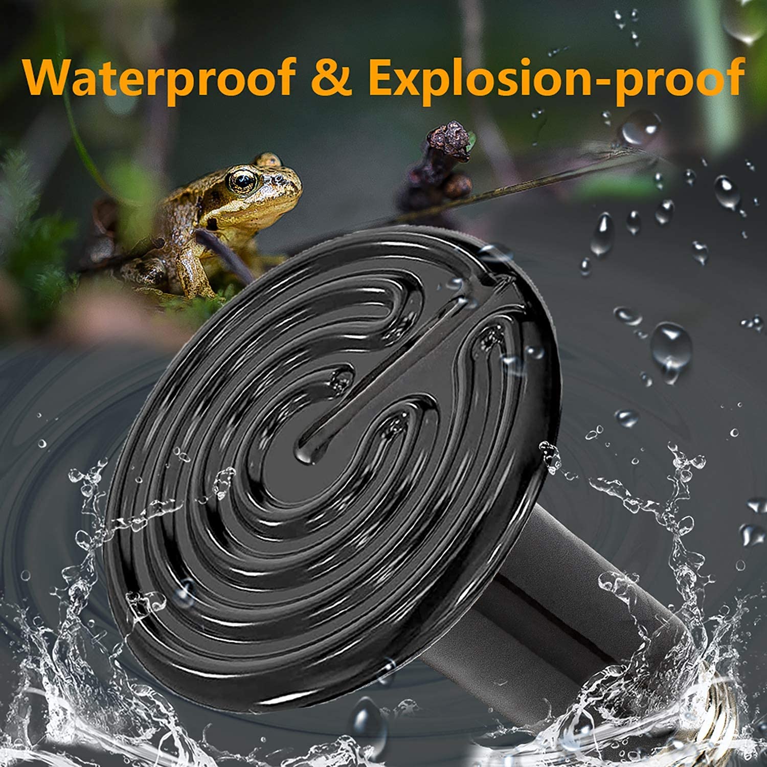 150W 2-Pack Ceramic Heat Emitter Bulbs - Infrared Reptile Heat Lamp for Bearded Dragons, Turtles, Snakes & Aquariums - No Light, Safe for Pets - Perfect for Terrariums, Brooders & Chicken Coops