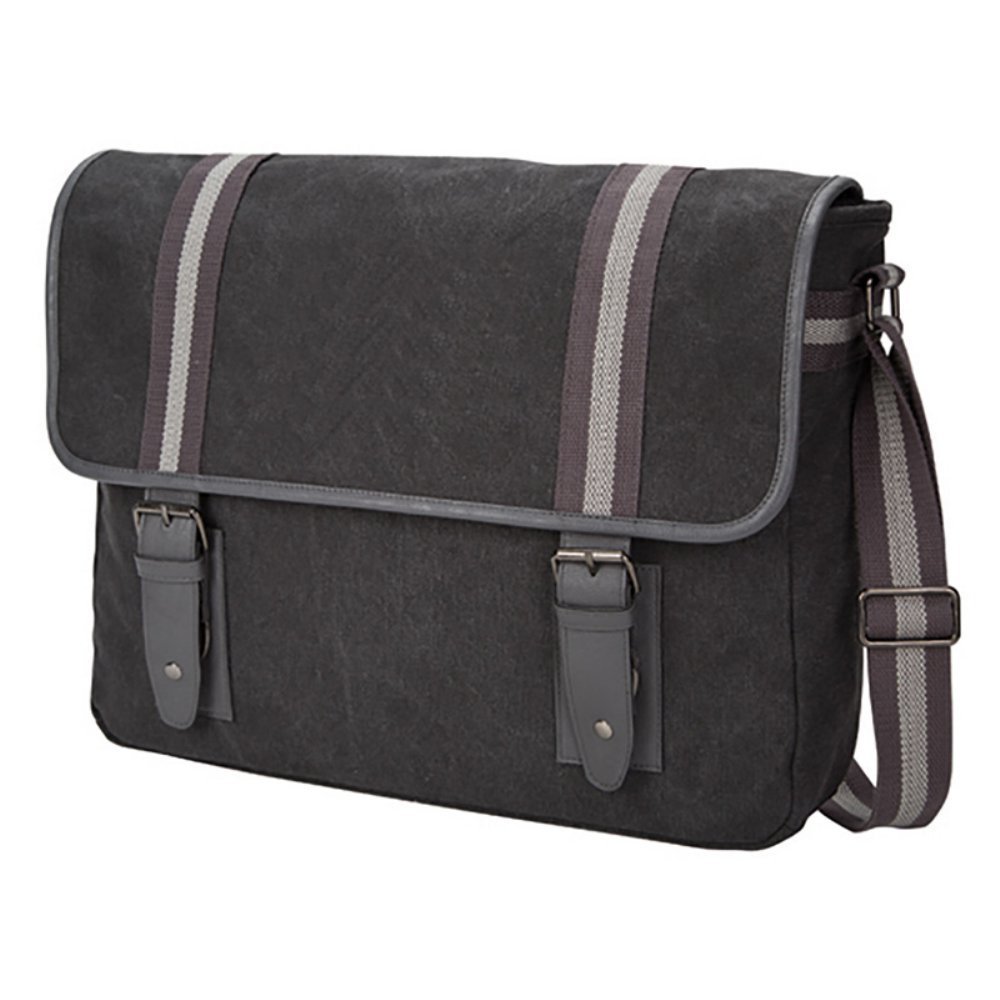 Arlington Grey Laptop Messenger Bag - Durable & Stylish Computer/Tablet Shoulder Bag for Work, Travel & School | Fits 15.6