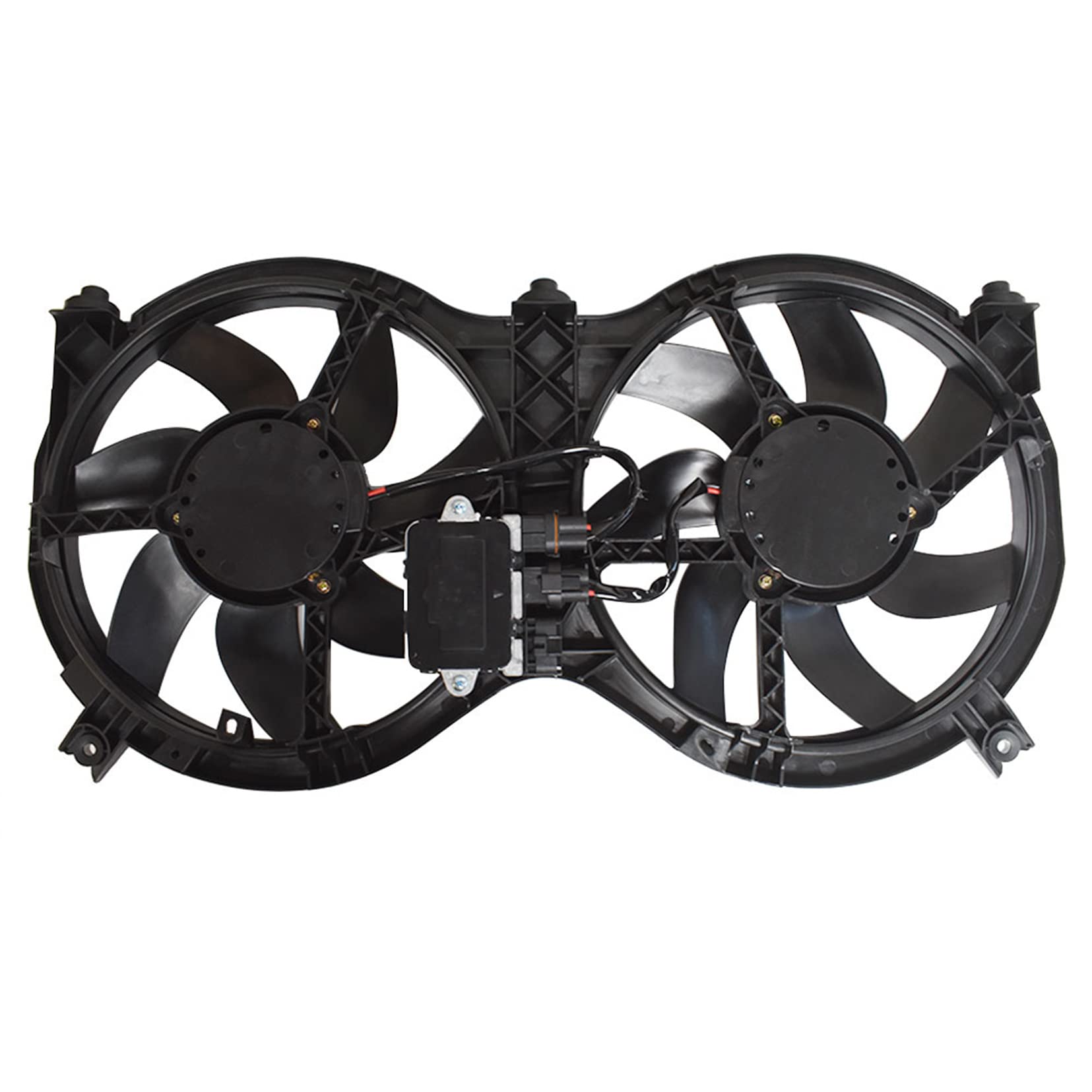 Dual Radiator Condenser Cooling Fan Assembly Replacement for 2014-2020 Infiniti QX60, 2013 JX35, 2013-2020 Nissan Pathfinder - 12V Black (Part# NI3115149, 621-586, 214813JA0E, 623760) - Perfect for Engine Cooling & AC System Maintenance