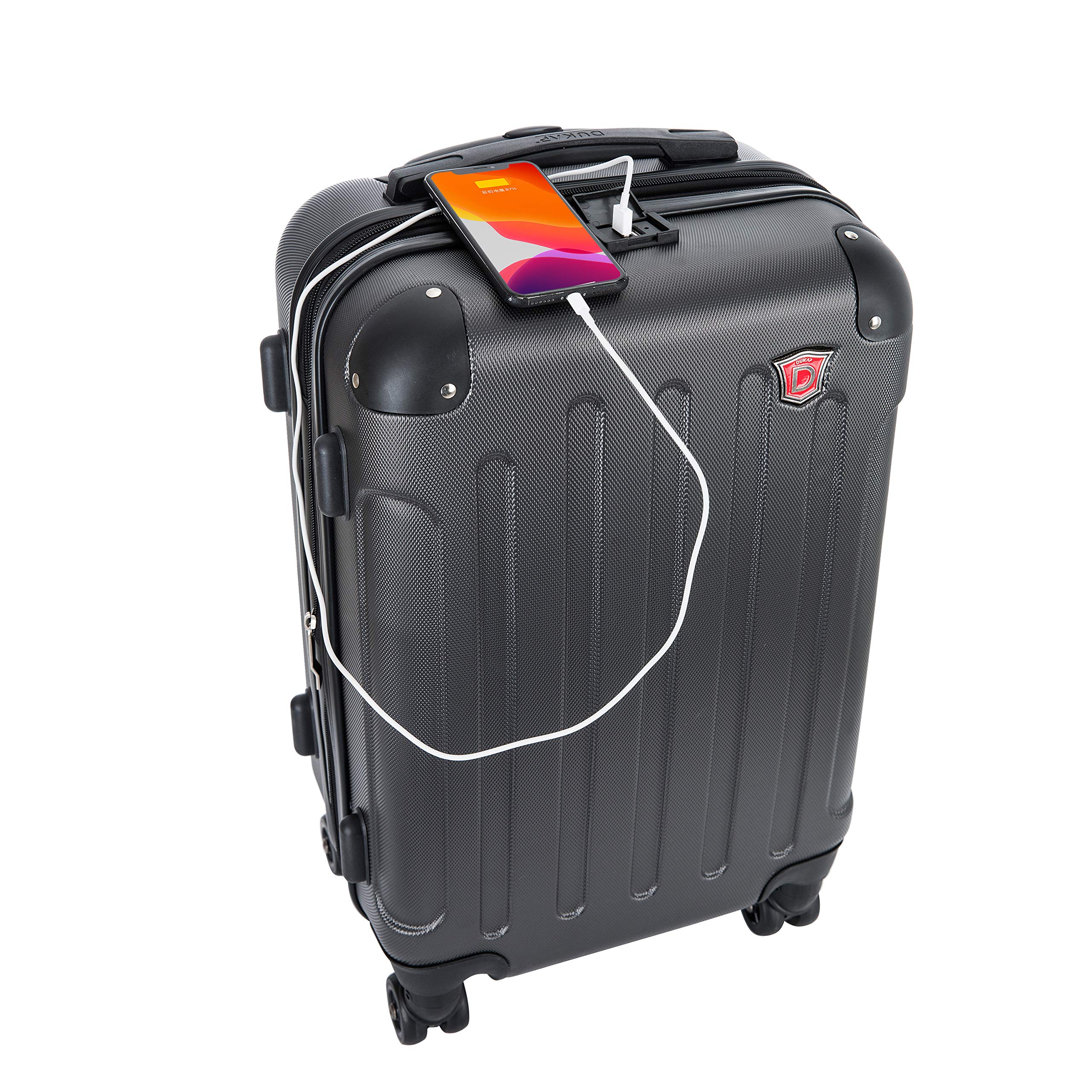 DUKAP INTELY 2-Piece Hardside Luggage Set with 360° Spinner Wheels (20
