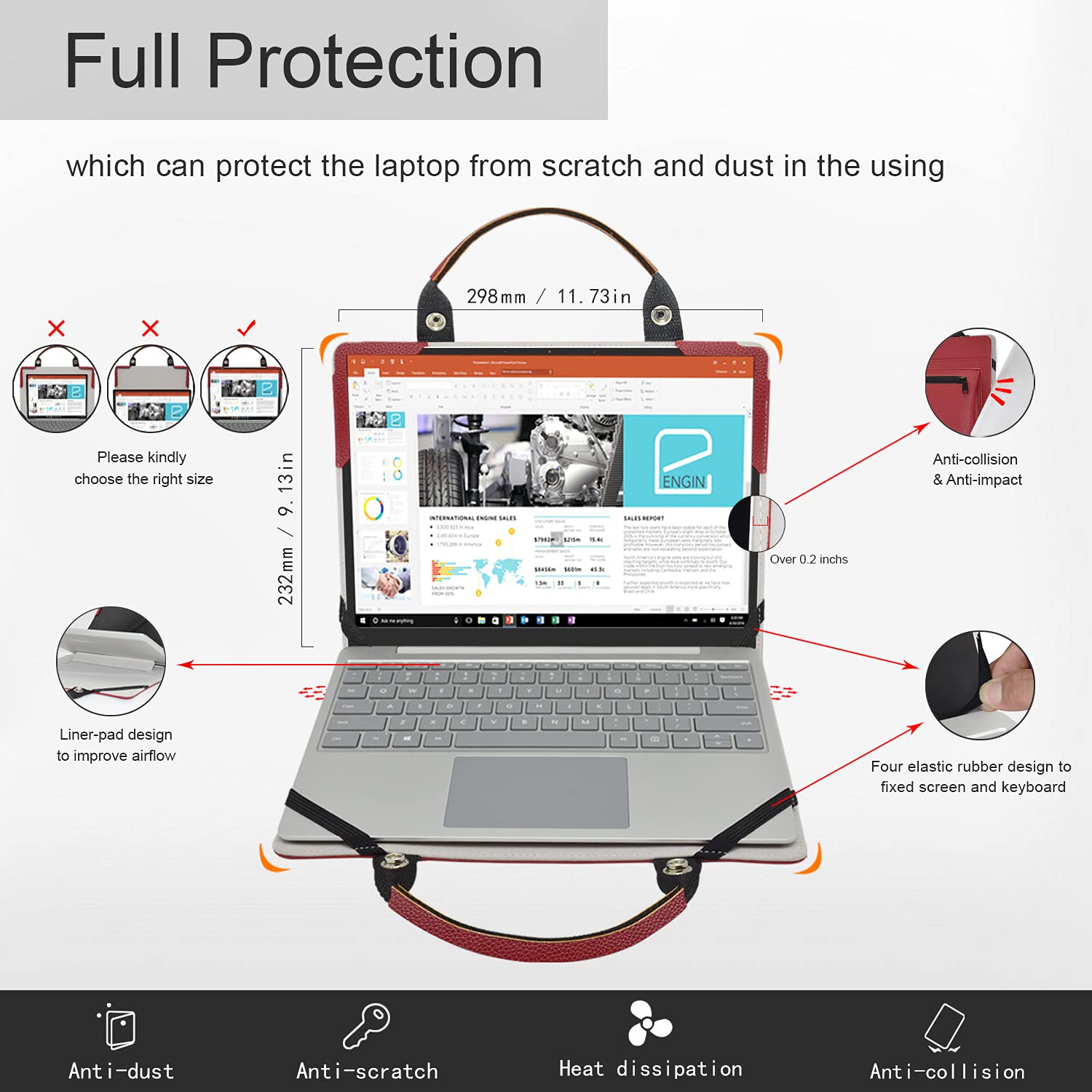 2 in 1 Protective Case & Carrying Bag for 12