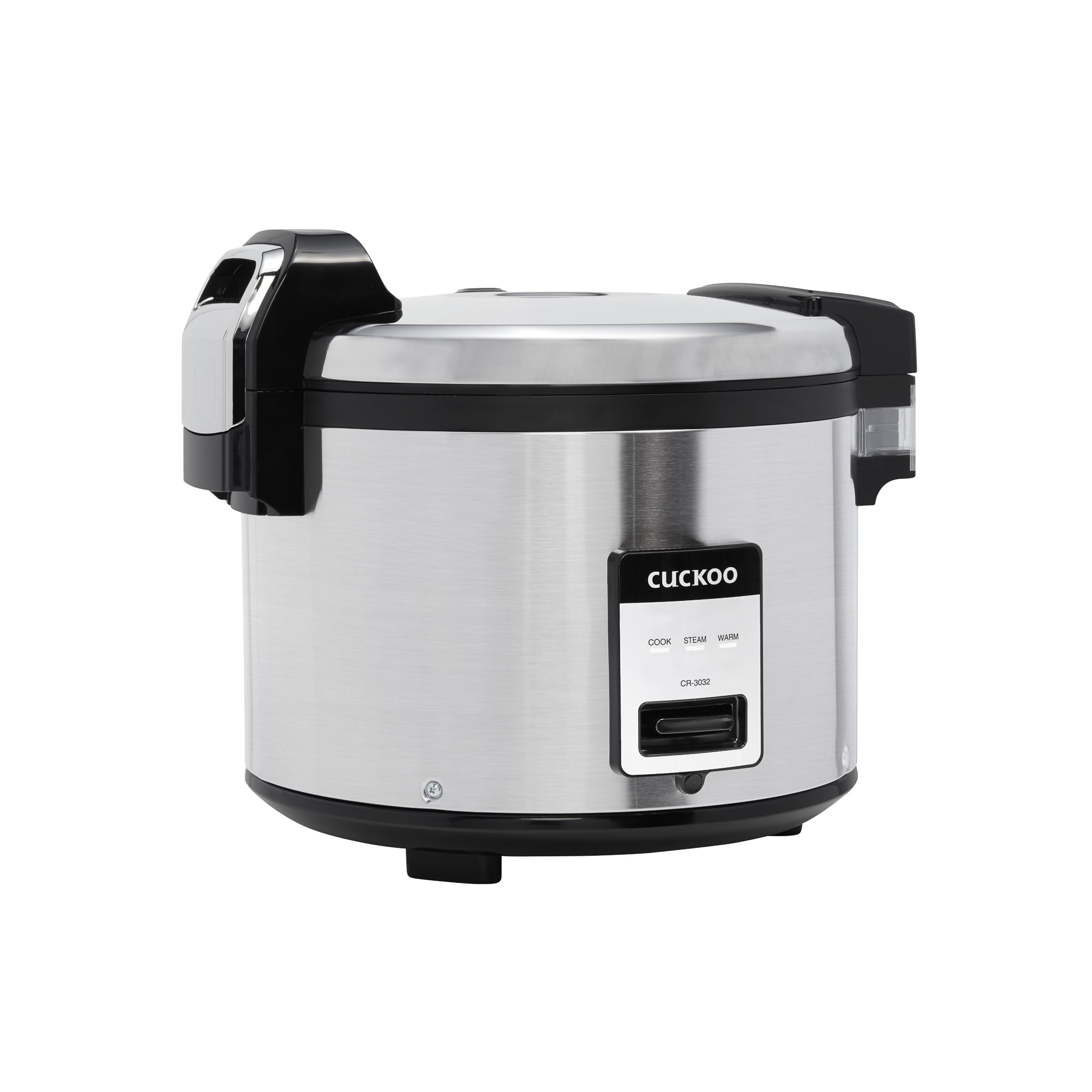 CUCKOO CR-3032 30-Cup Uncooked / 60-Cup Cooked Large Capacity Commercial Rice Cooker & Food Warmer with Nonstick Inner Pot, Switch Press (Silver/Black) - Perfect for Restaurants, Catering & Large Family Gatherings