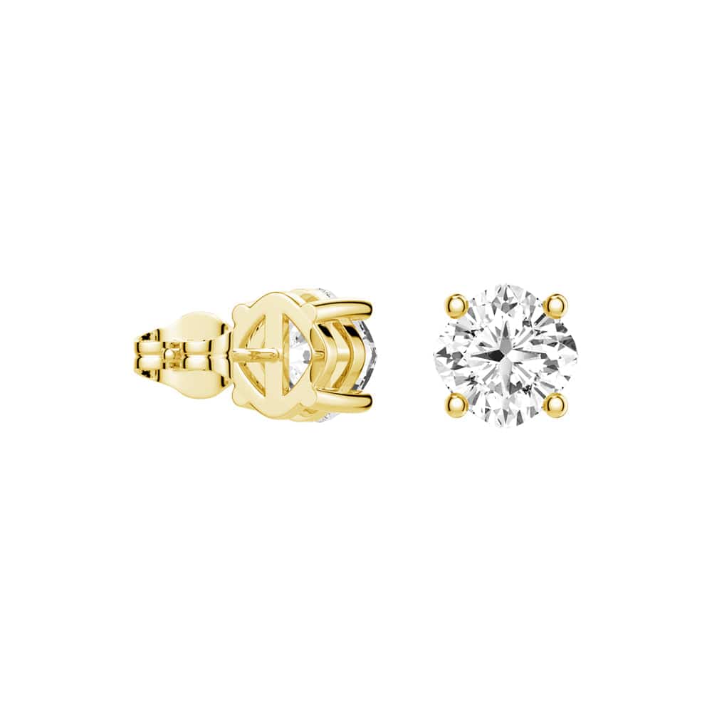 4 CTW Cushion Cut Moissanite Stud Earrings - 4 Prong Solitaire Setting, Hypoallergenic & Sparkling - Perfect for Weddings, Parties & Everyday Elegance