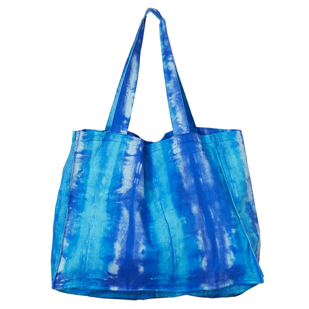 Natural Linen Tote Bag - Handmade Shoulder Bag for Beach & Shopping