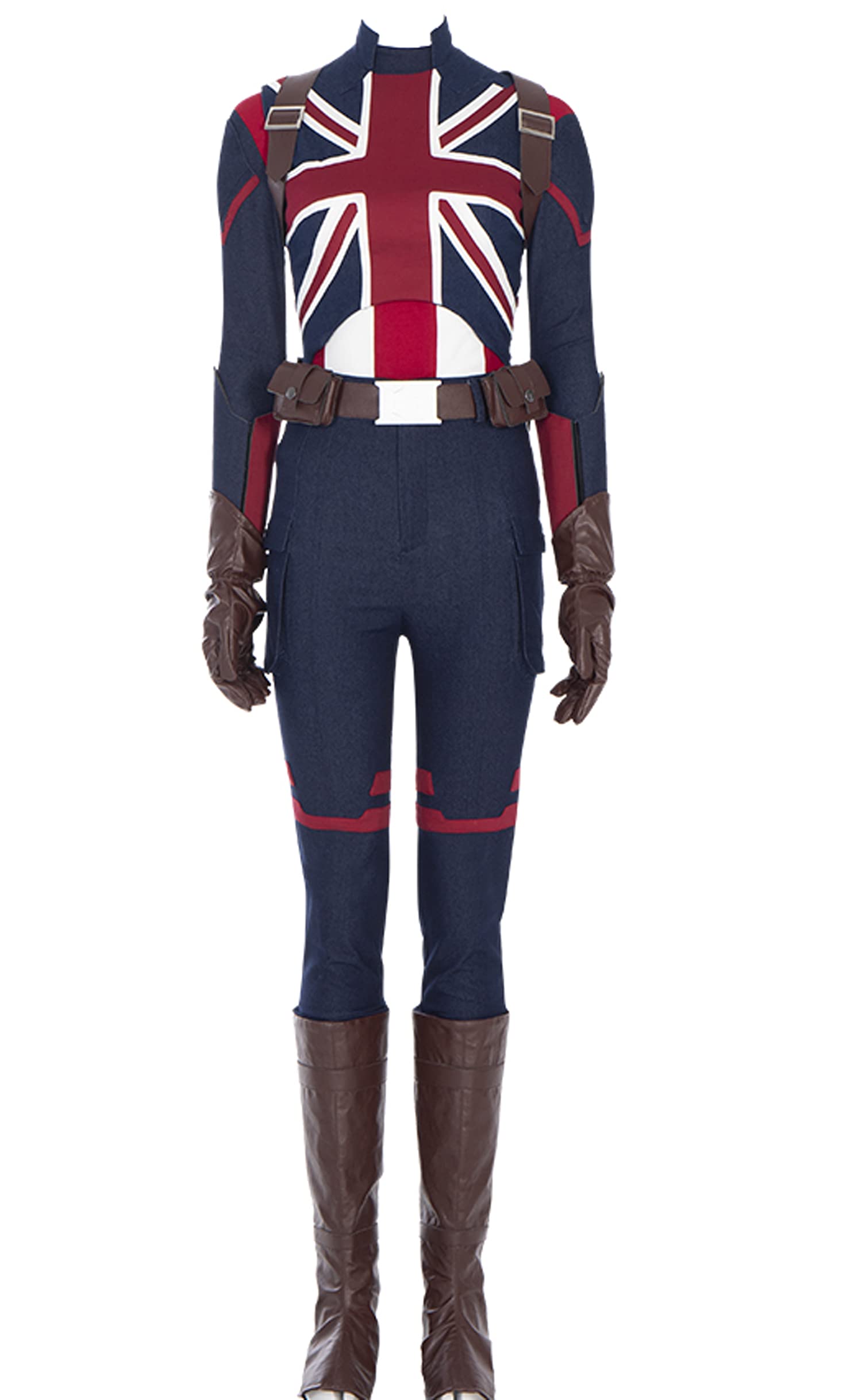 **Captain Carter Cosplay Costume for Women - Peggy Carter Halloween Outfit & Battle Suit | Perfect for Comic Con, Halloween Parties & Superhero Costume Events**