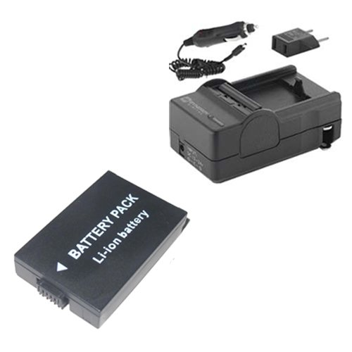 SDBP110 Rechargeable Lithium-Ion Battery Pack with Charger - 1300mAh 3.6V High Capacity Replacement for Canon BP-110 - Perfect for Canon Cameras, Video Recording & Travel Photography