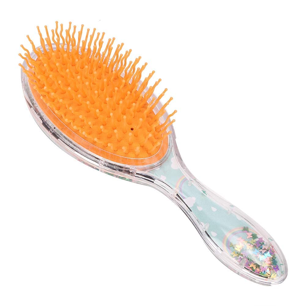 Unicorn Hair Brush for Kids & Women - Soft Bristle Paddle Styling Comb for Straight, Curly, Wet or Dry Hair - Gentle Detangling Brush for Girls & Toddlers - Perfect for Home, Travel & Salon Use (Color May Vary)