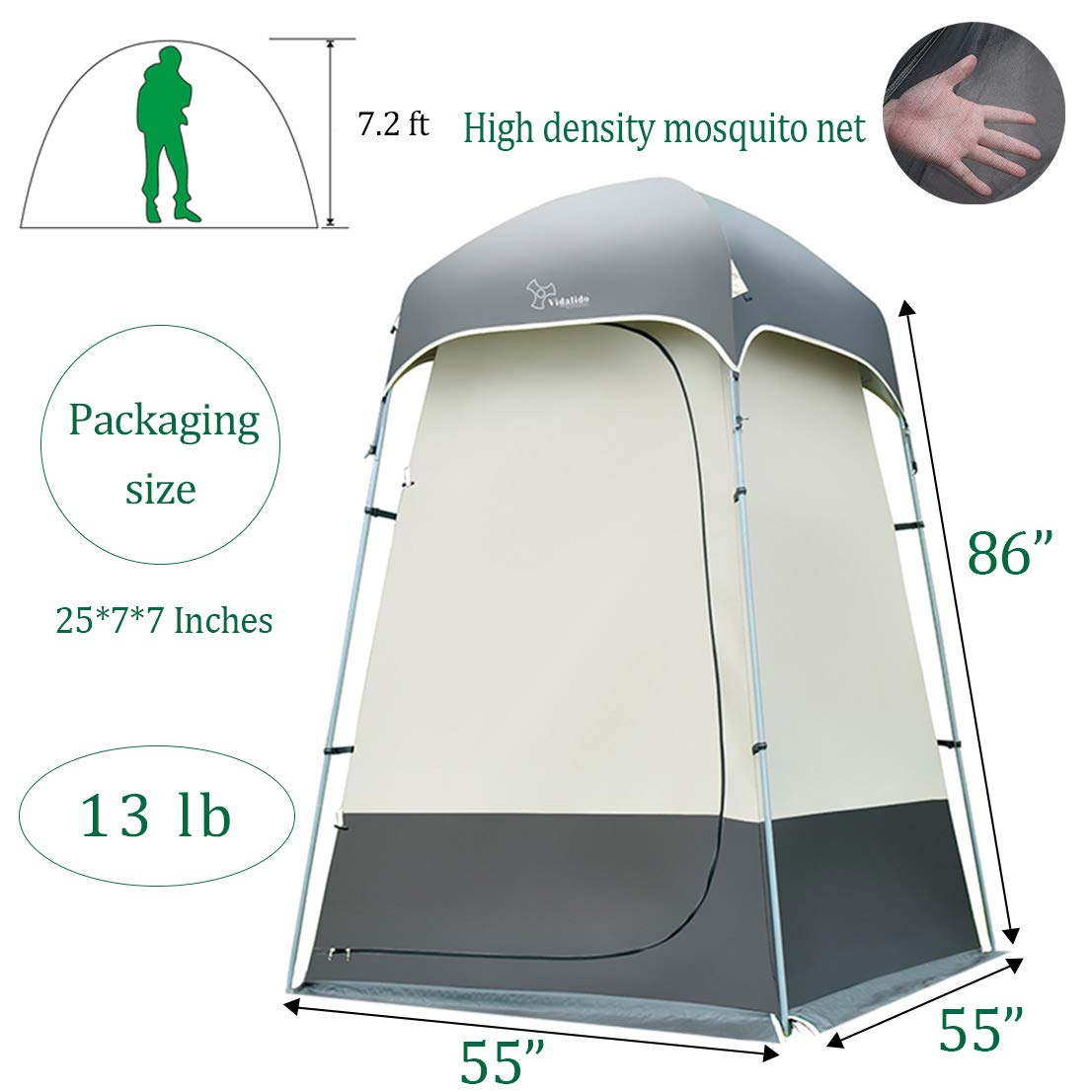 Portable Outdoor Shower Tent & Changing Room - Waterproof Camping Privacy Shelter for Beach, Pool, RV & Backpacking | Perfect for Camping, Hiking, and Outdoor Adventures
