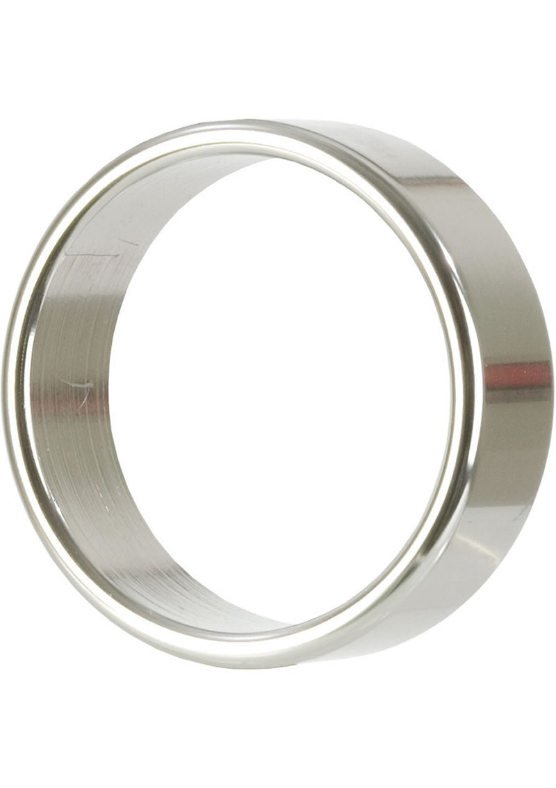 Premium Alloy Metallic Cock Ring - Extra Large 2 Inch Silver - Enhances Pleasure for Men, Couples & BDSM Play