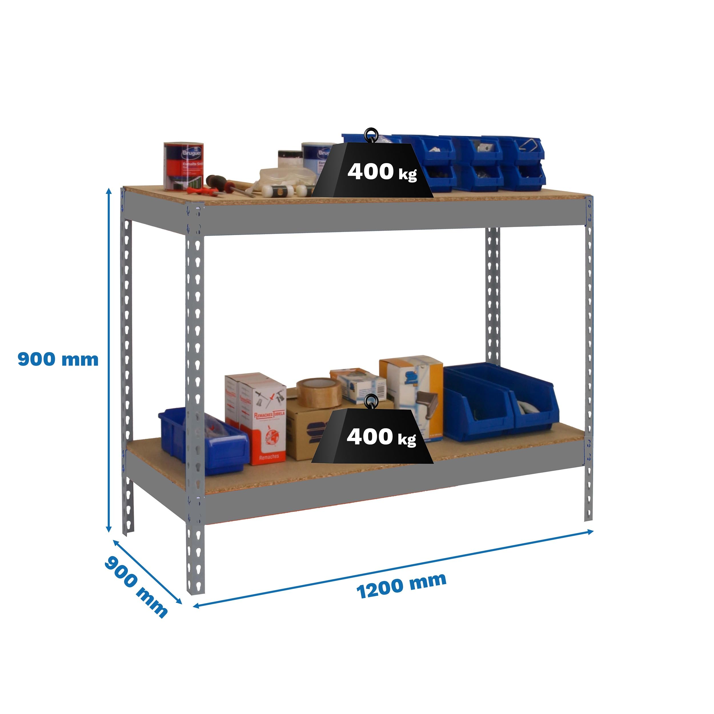 Simon Workbench 900x1200mm, 400kg Capacity, 2 Height Adjustable - Perfect for DIY & Workshop Projects