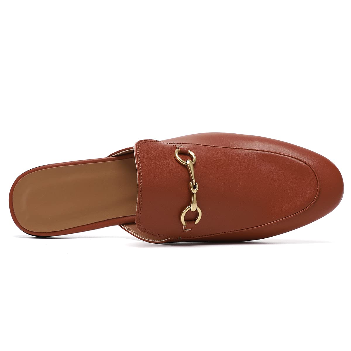 Genuine Leather Men's Mules Clog - Slip On Backless Loafers & Casual Slippers (Tan, Size 8) - Comfortable House Shoes for Indoor/Outdoor Wear