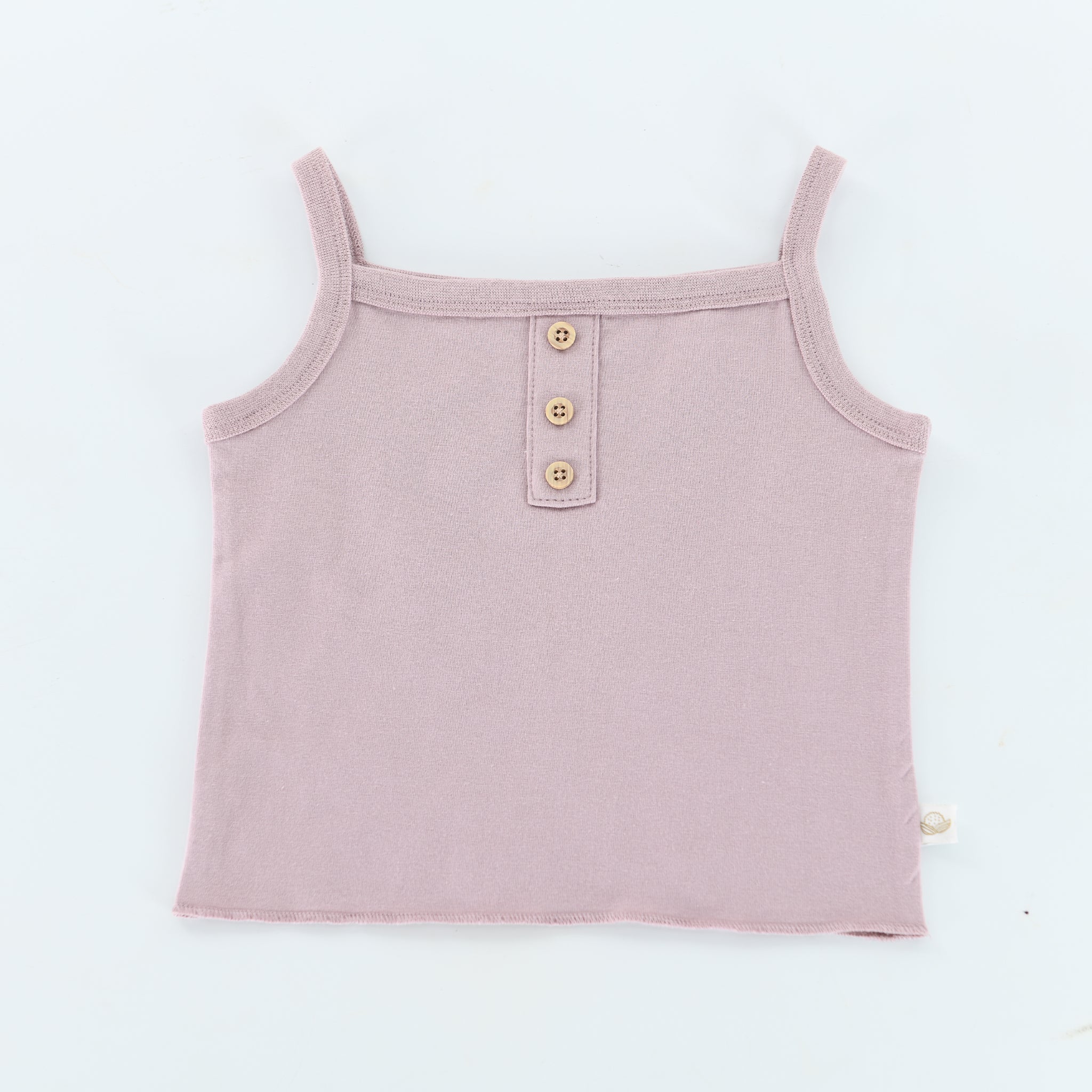 Organic Button Tank Top - Soft & Comfortable Wood Rose Print Women's T-Shirt for Casual Wear & Summer Outfits