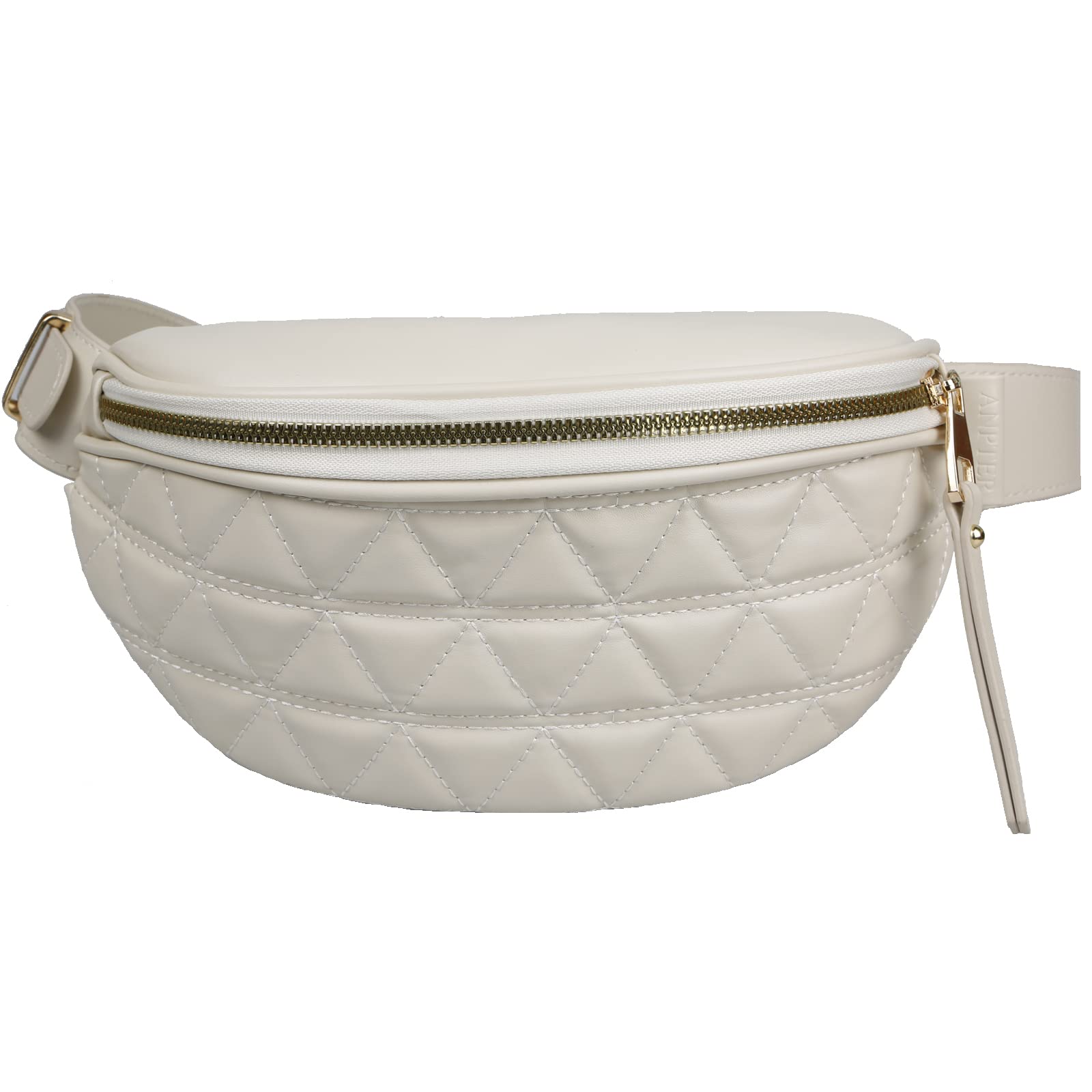 Women's Fashion Quilted Fanny Pack - Crossbody Waist Bag for Sports, Workout & Travel | Hands-Free Belt Purse for Gym, Hiking, Shopping & Daily Use